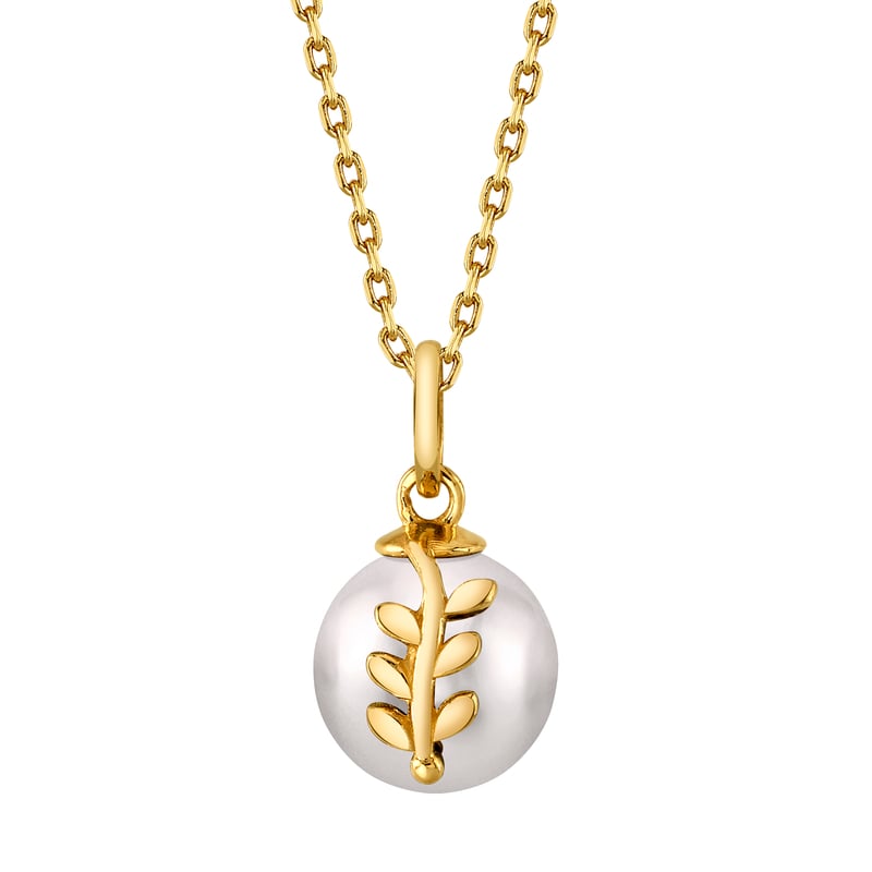 Akoya Pearl & Jayne Leaf Pendant