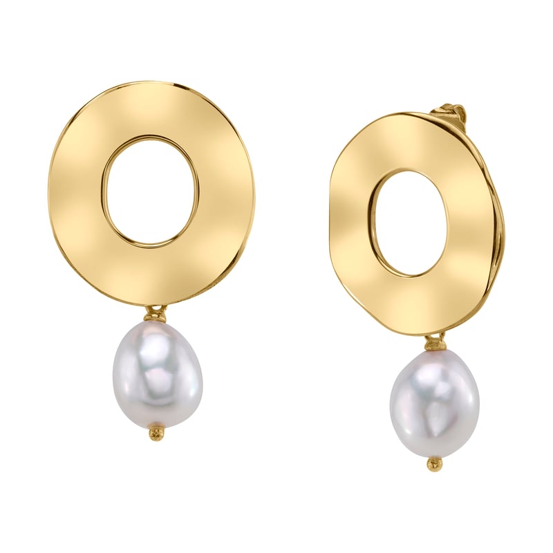 White Freshwater Baroque Pearl Mabel Earrings