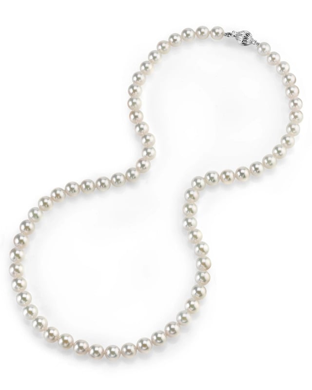 5.5-6.0mm Hanadama Akoya White Pearl Necklace