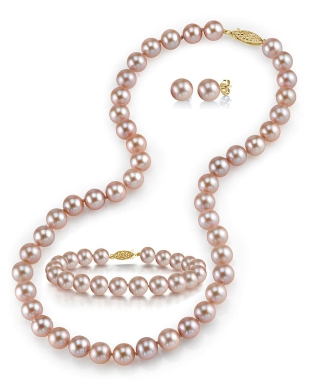 Double Strand Pearl Necklace, Bracelet & Earring Set