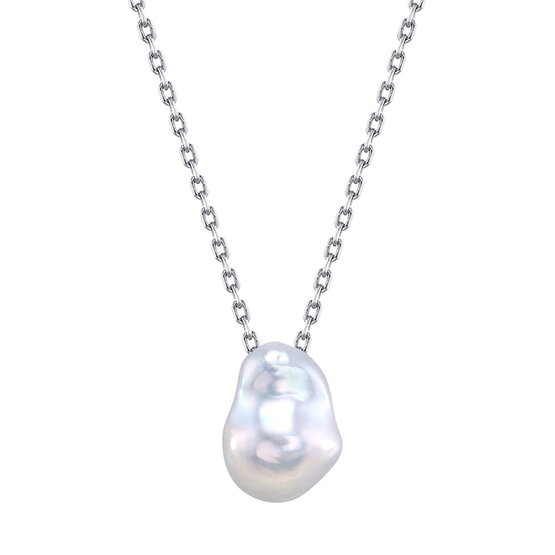 12mm White Freshwater Baroque Pearl Arlet Pendant