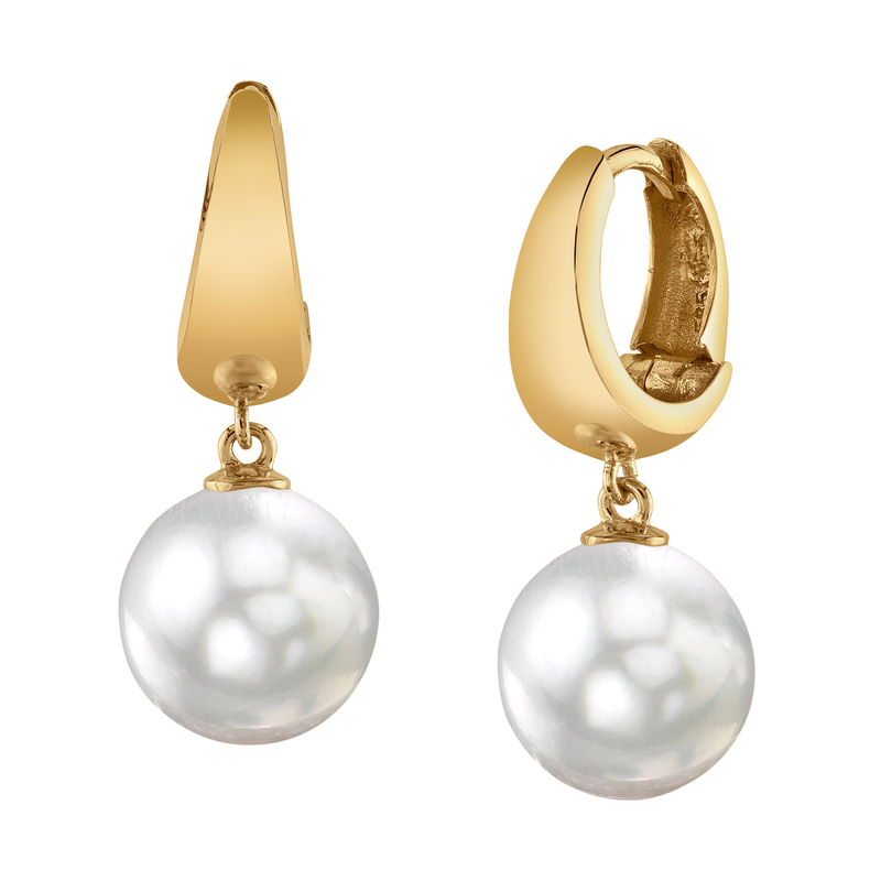 White South Sea Pearl Hoop Willa Dangling Earrings