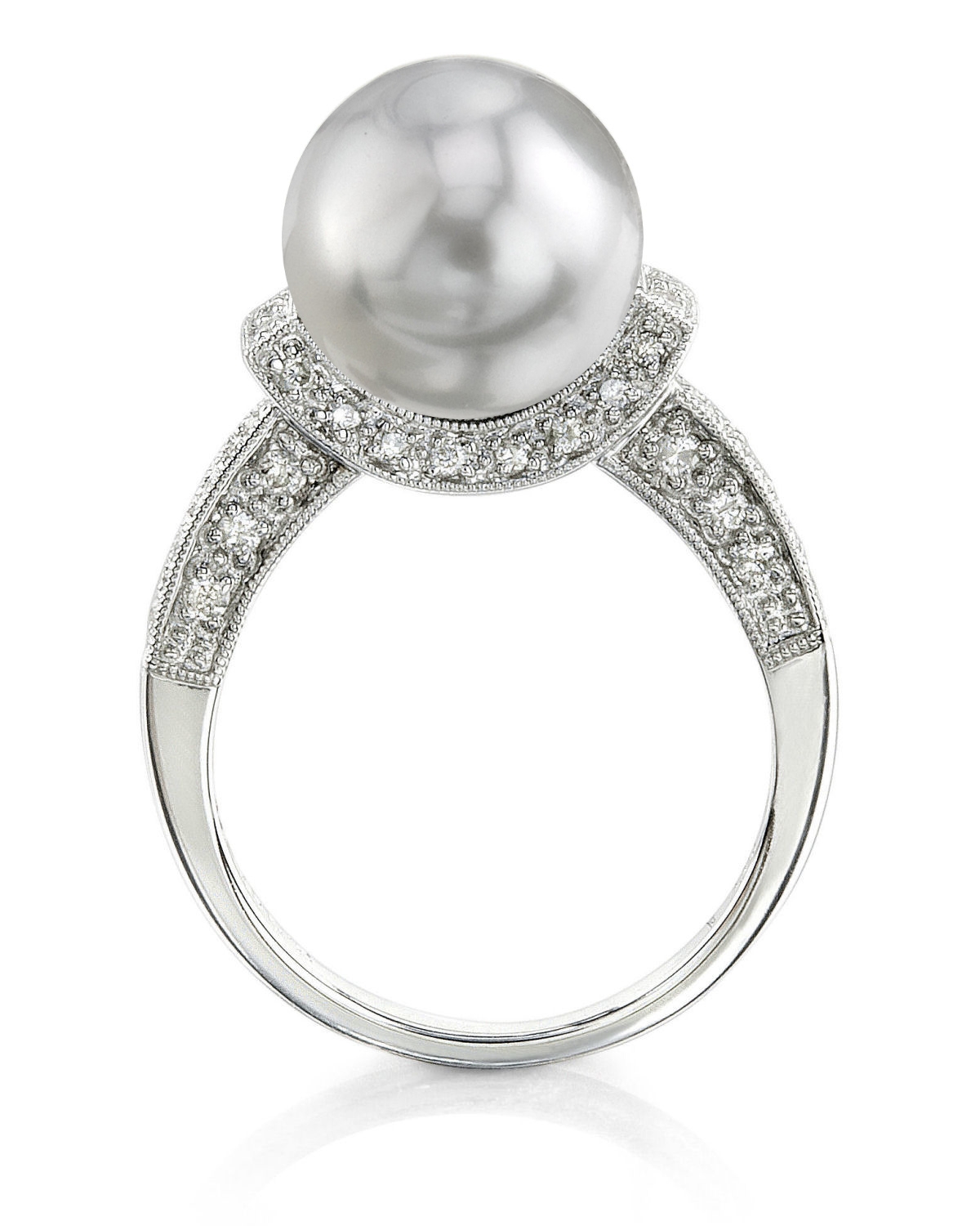 Exquisite Pearl - Choose Your Quality Diamonds - .293 Carats SI Quality ...