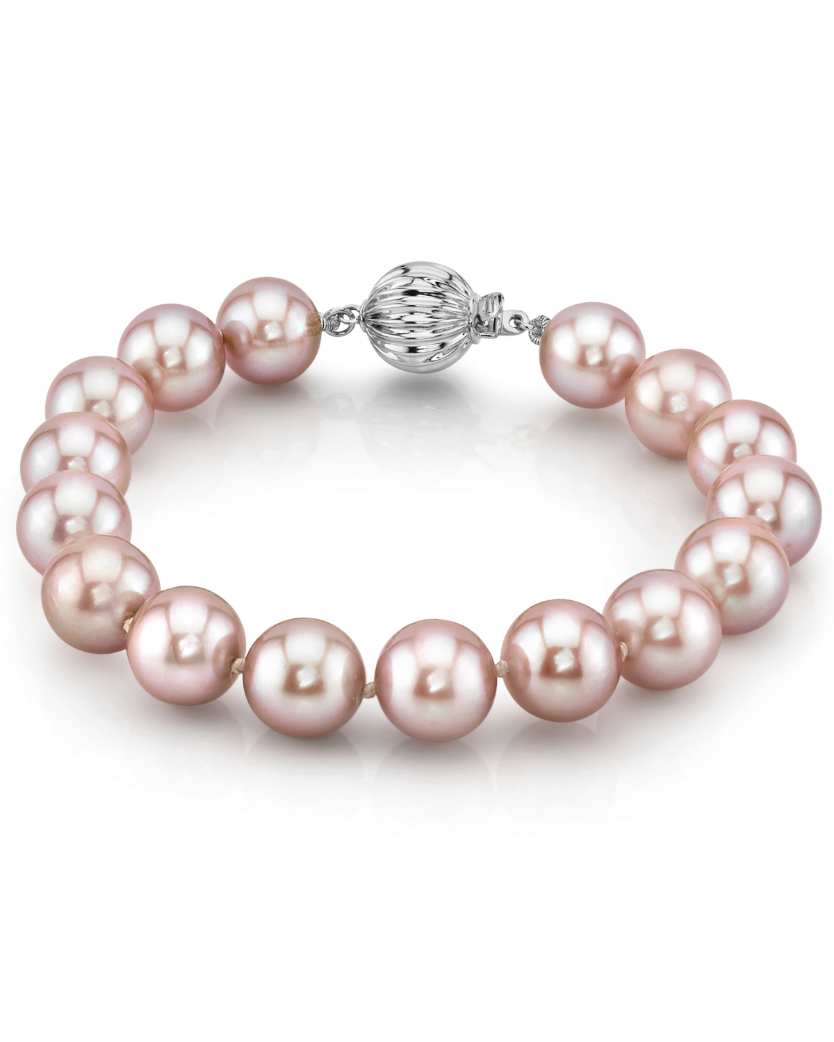 10.5-11.5mm Pink Freshwater Pearl Bracelet - AAAA Quality