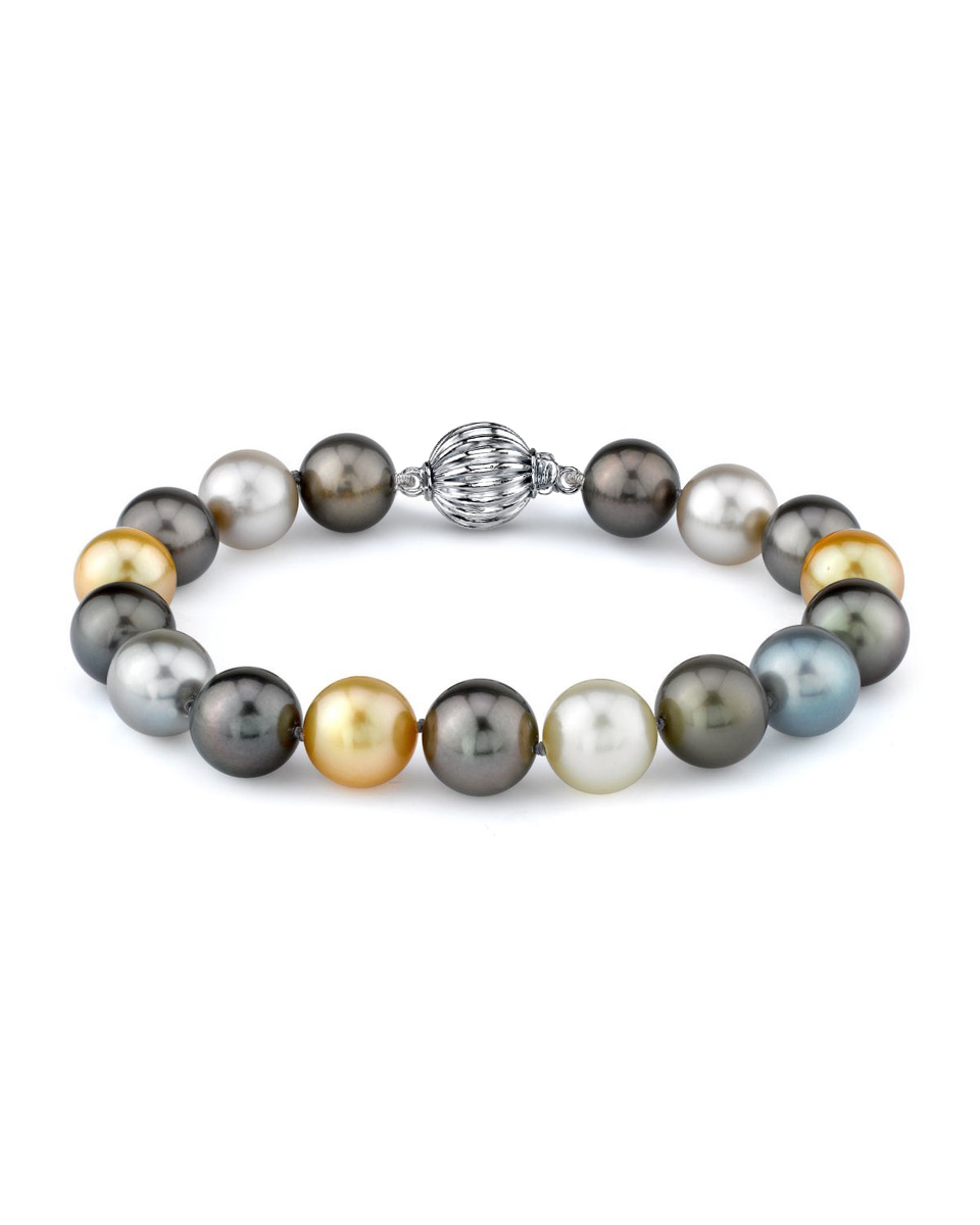 10-11mm Tahitian & Golden South Sea Pearl Bracelet