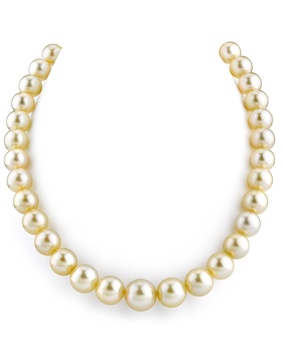 9-11mm Champagne Golden South Sea Pearl Necklace - AAAA Quality