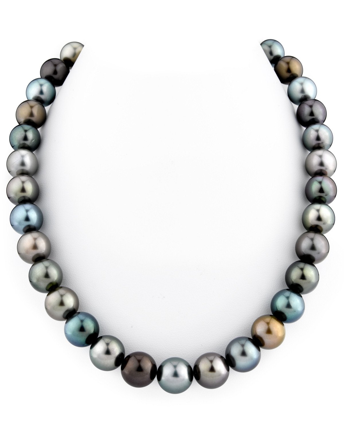 11 12mm Tahitian South Sea Multicolor Pearl Necklace