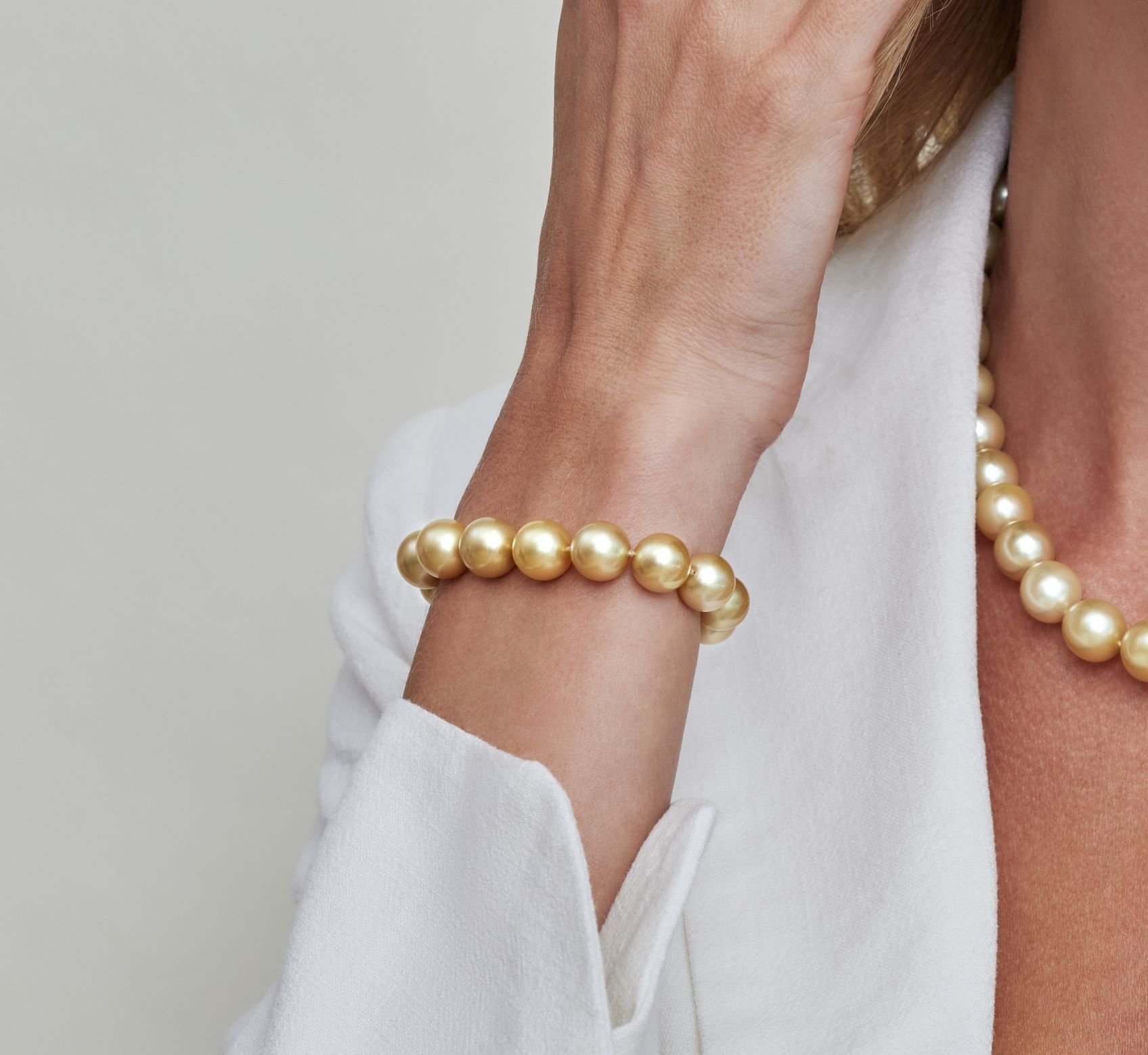 11-12mm Golden South Sea Pearl Bracelet