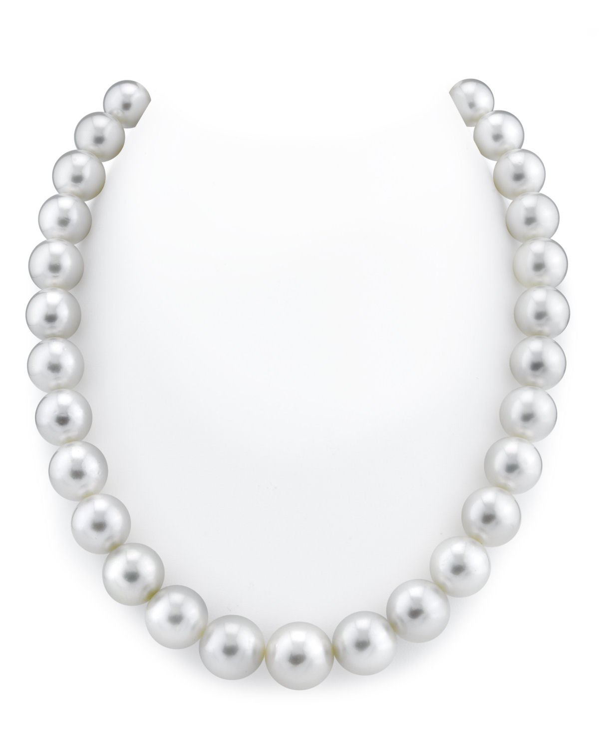 11-14mm White South Sea Pearl Gem Necklace - AAAA Quality