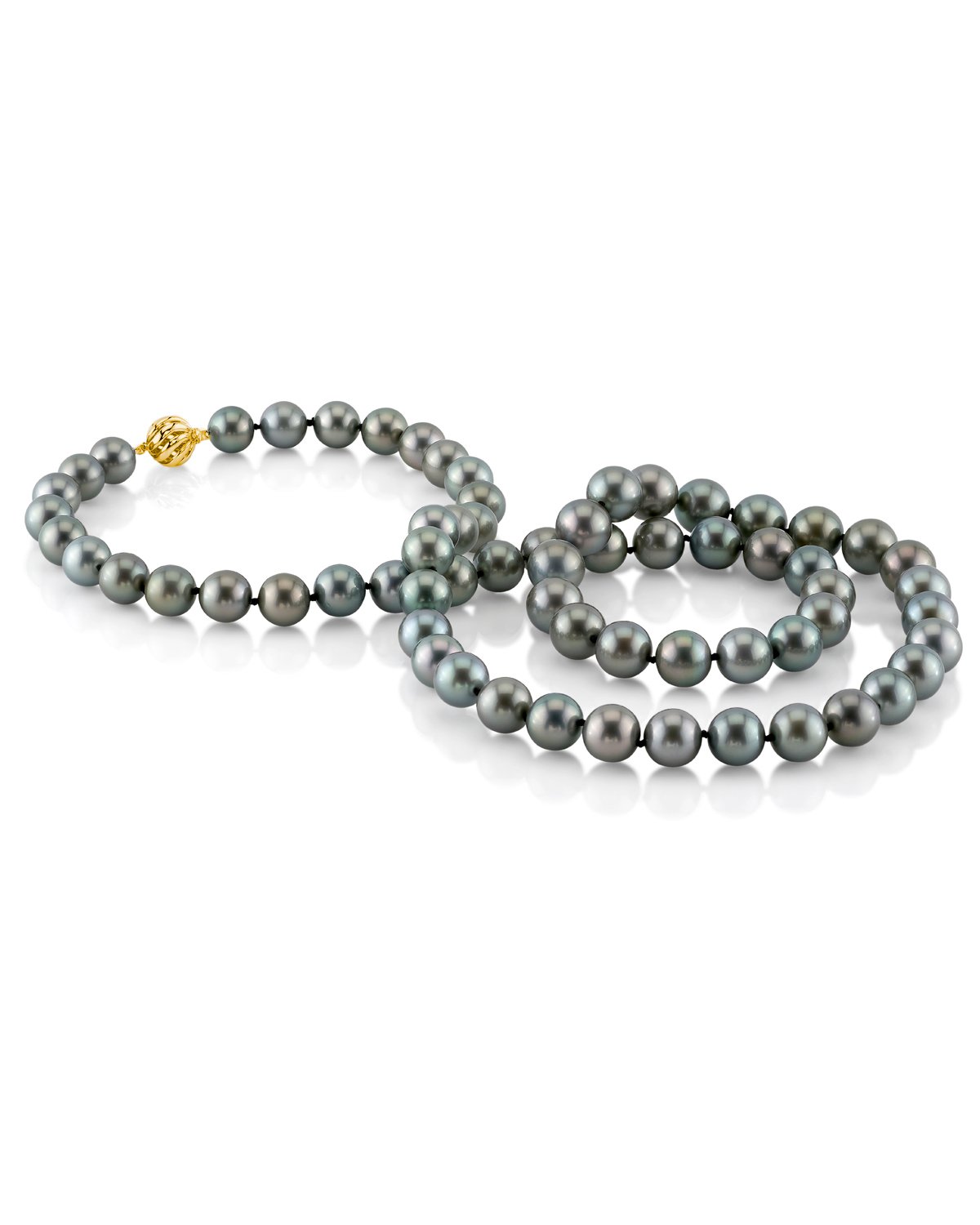 Opera Length 12-13mm Green Tahitian South Sea Pearl Necklace-AAAA Quality