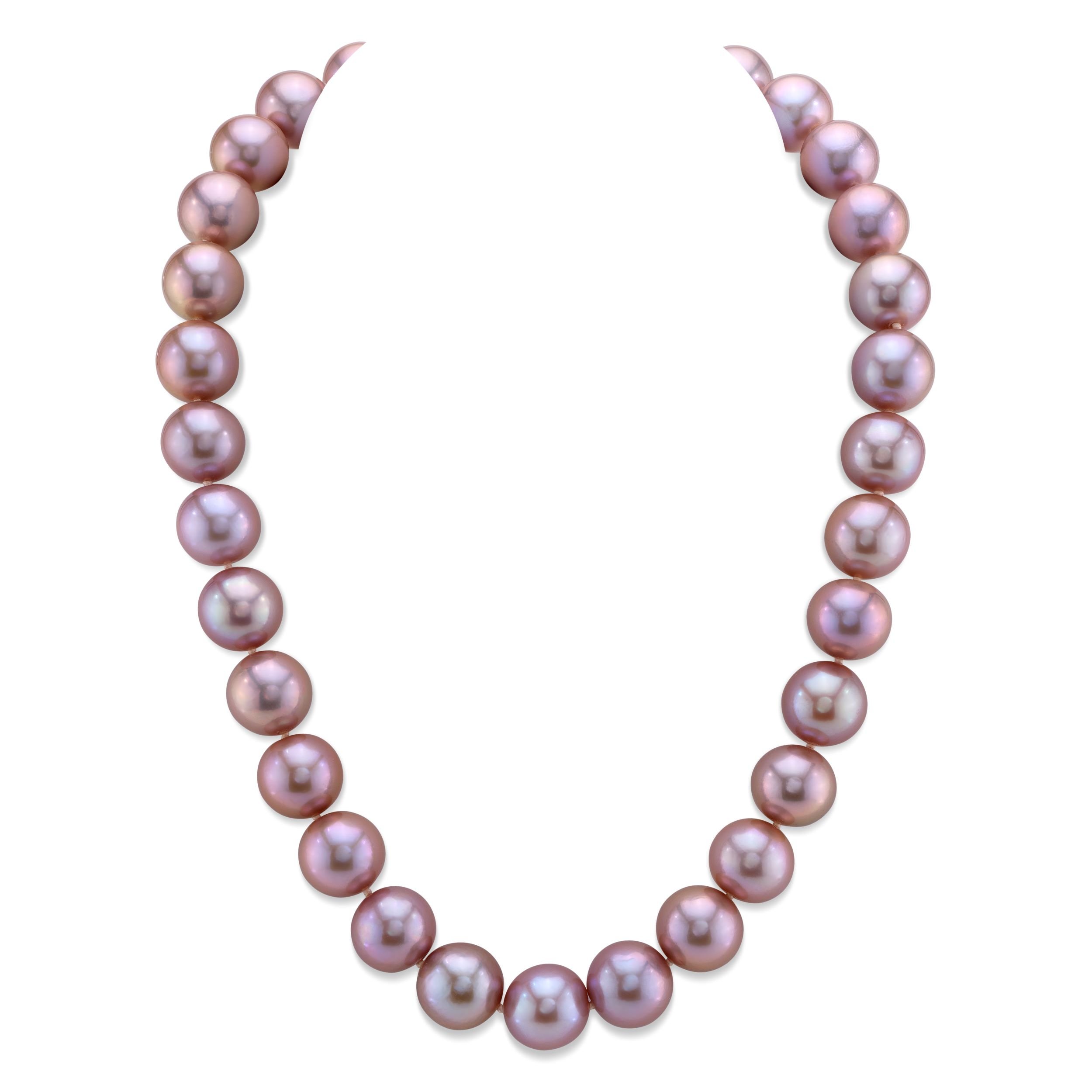 13-14mm Pink Freshwater Pearl Necklace - AAA Quality