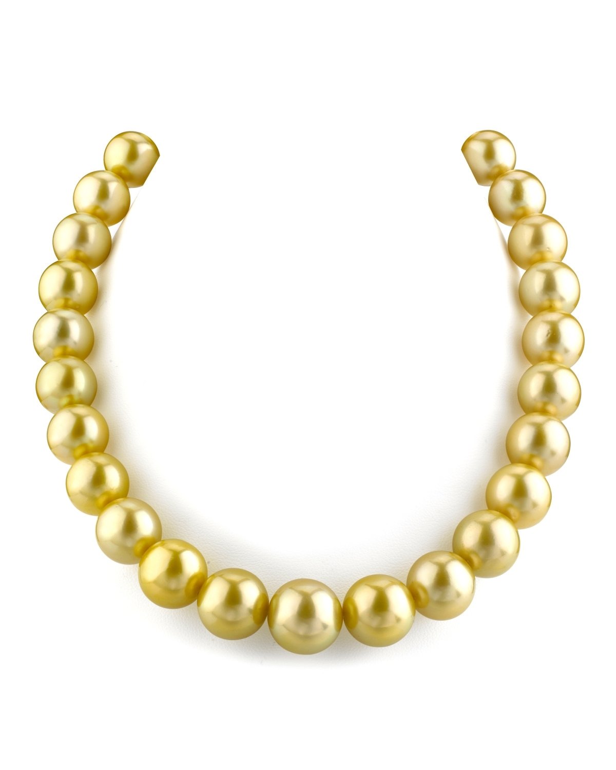 13-15mm Golden South Sea Pearl Necklace - AAA Quality