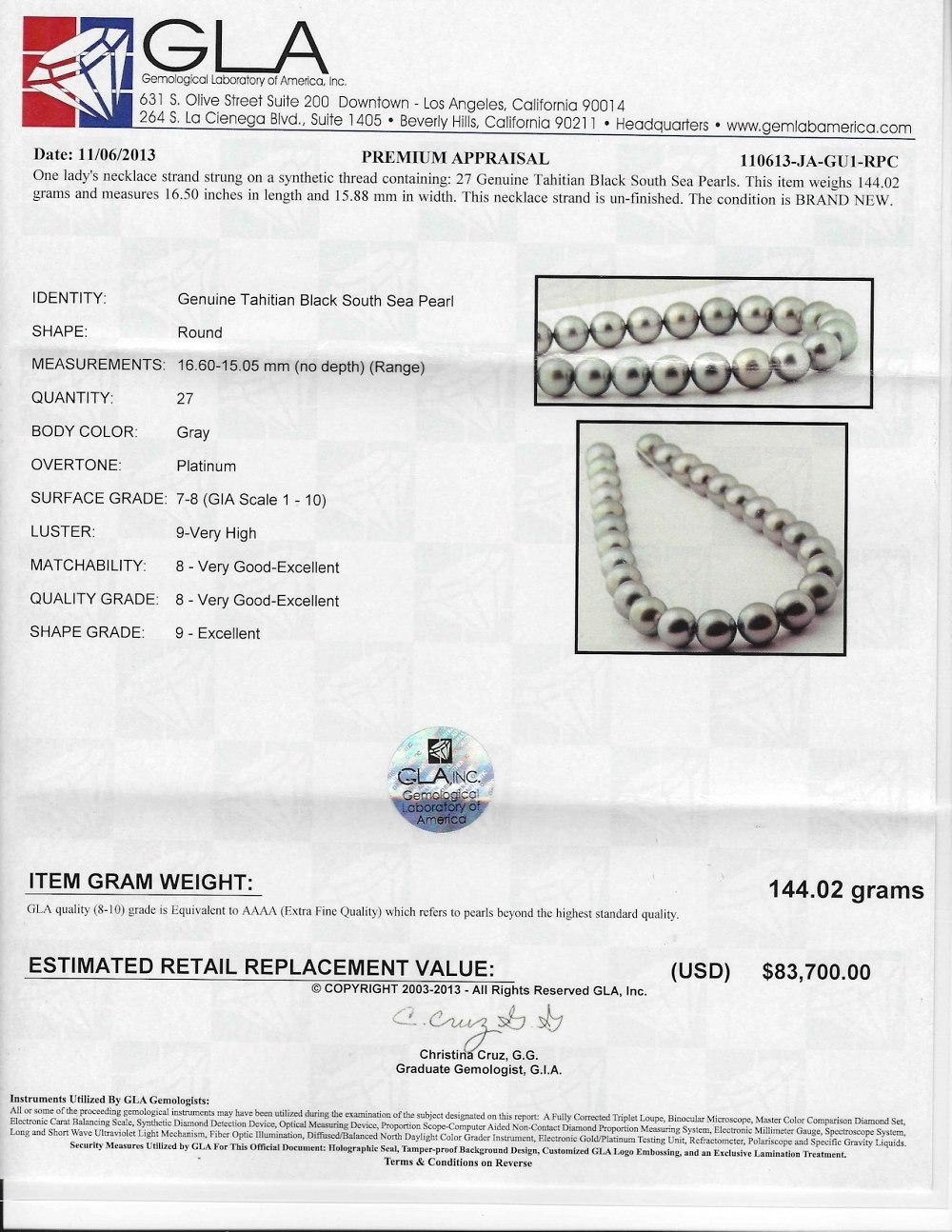 15-16mm Tahitian South Sea Pearl Necklace