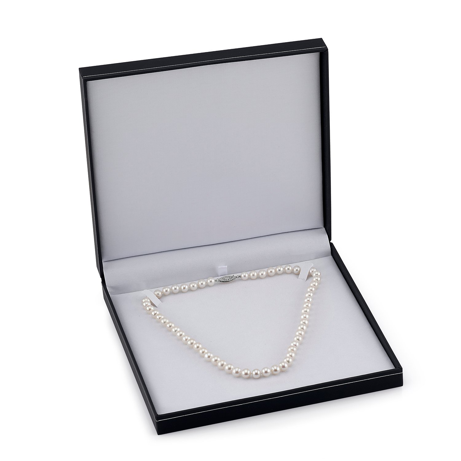 7-7.5mm White Freshwater Choker Length Pearl Necklace - AAAA Quality