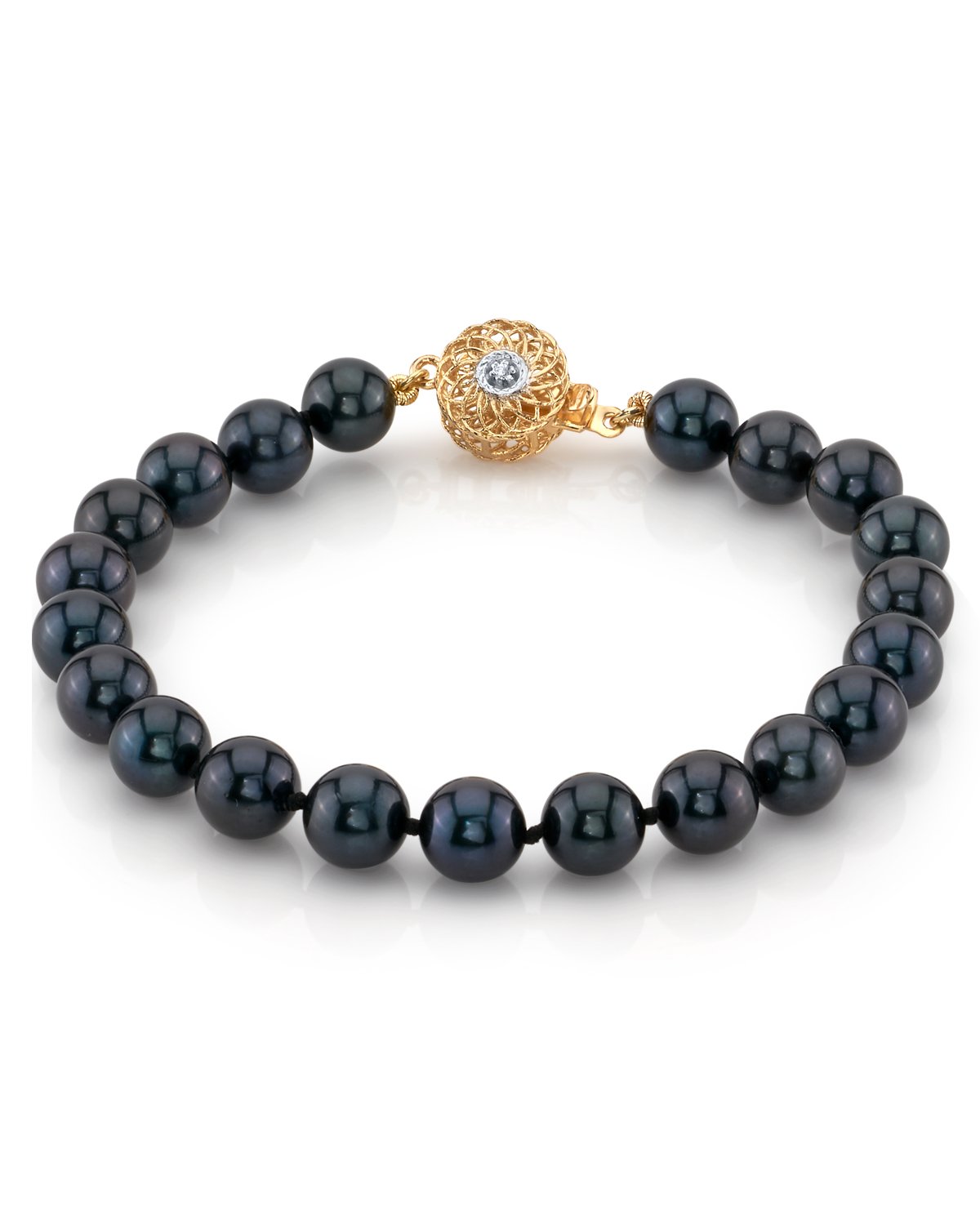 7.0-7.5mm Akoya Black Pearl Bracelet