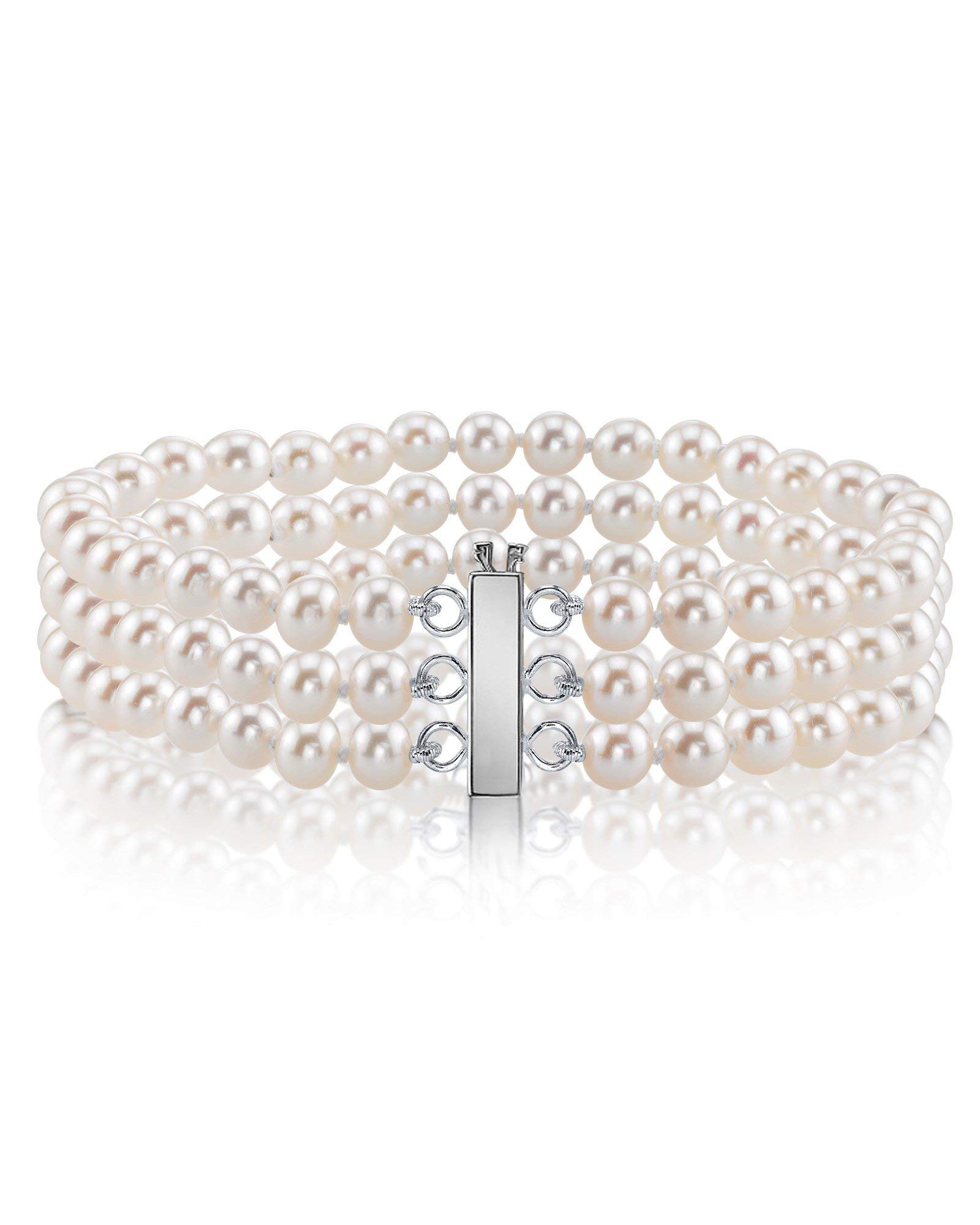 Triple Hanadama Akoya Pearl Bracelet