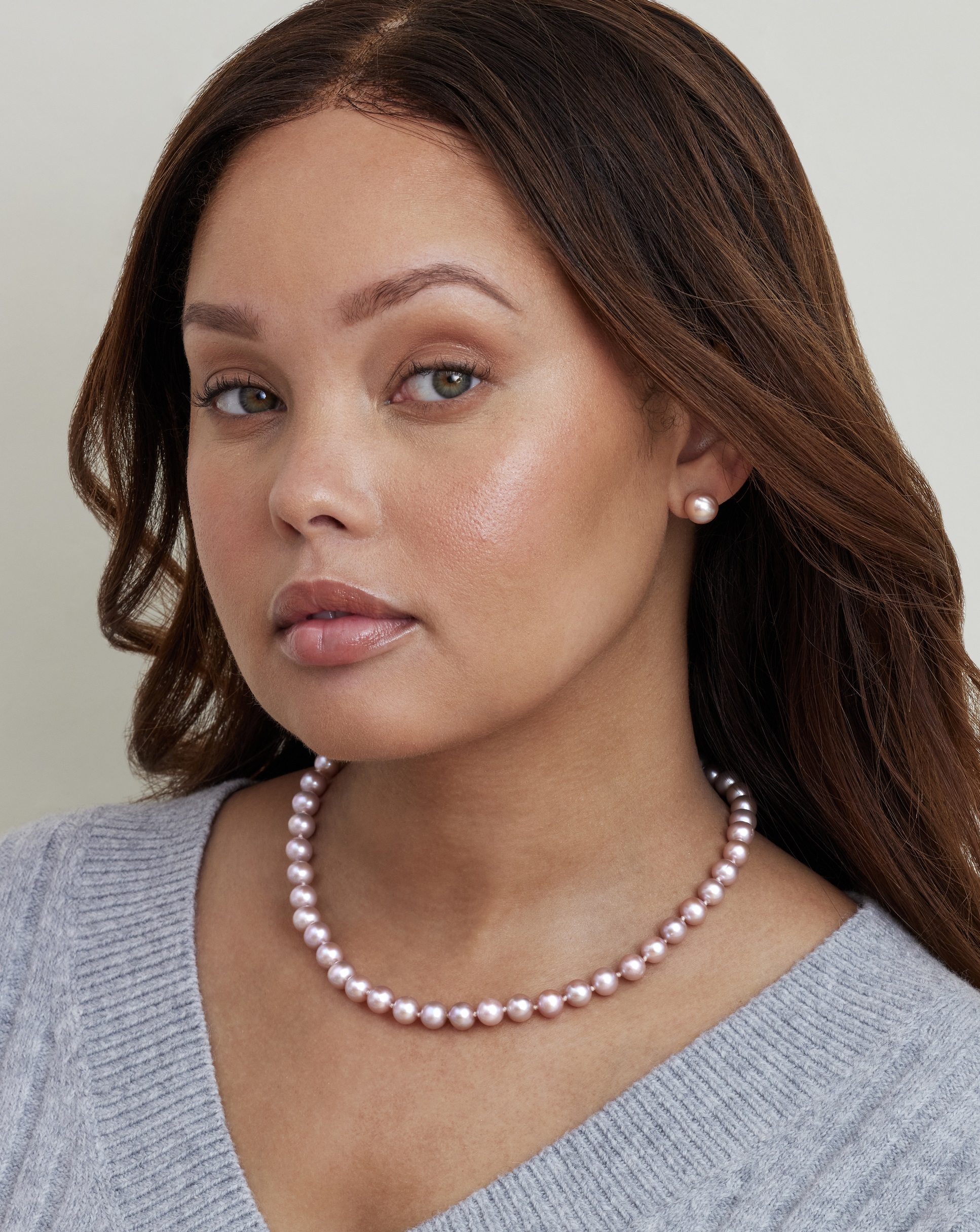 8.0-8.5mm Pink Freshwater Pearl Necklace - AAAA Quality