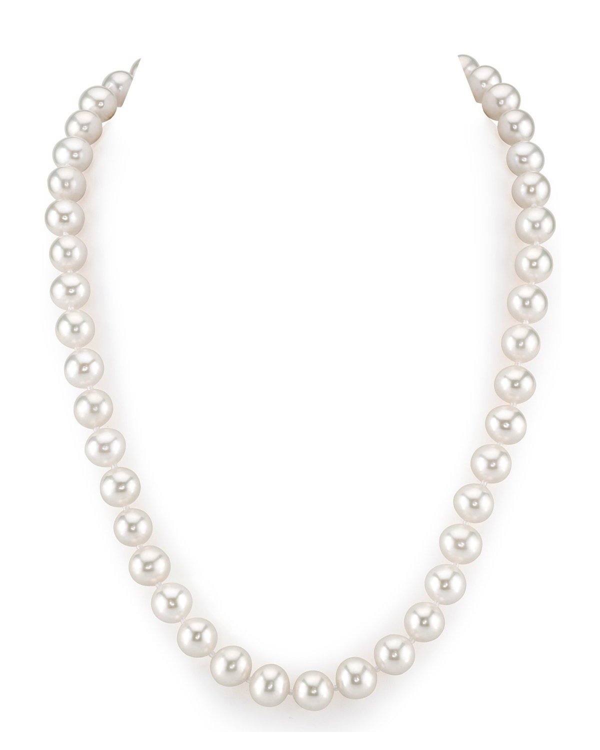 8.5-9.5mm White Freshwater Choker Length Pearl Necklace - AAAA Quality