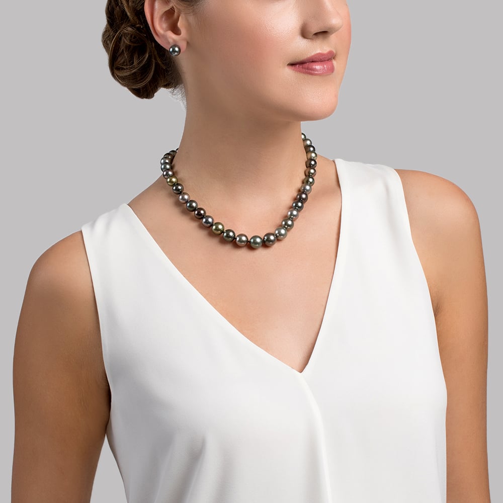 9-11 mm Tahitian South Sea Multicolor Pearl Necklace