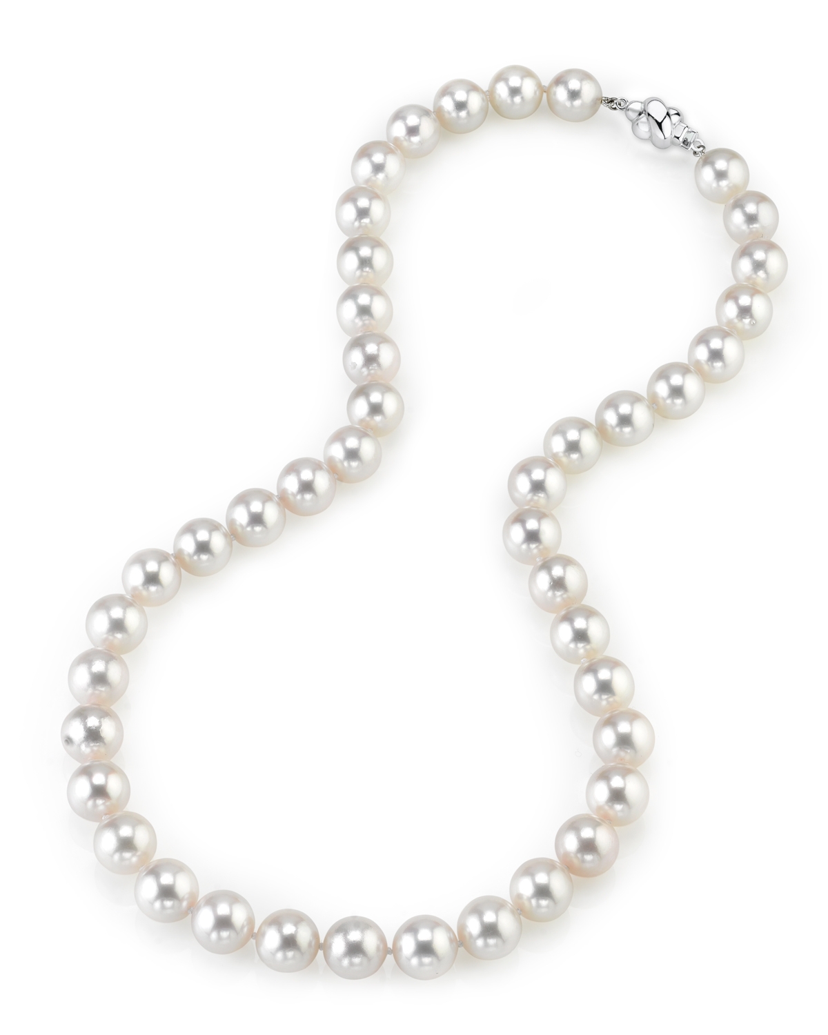 9.5-10mm Japanese Akoya White Pearl Necklace - GIA Certified