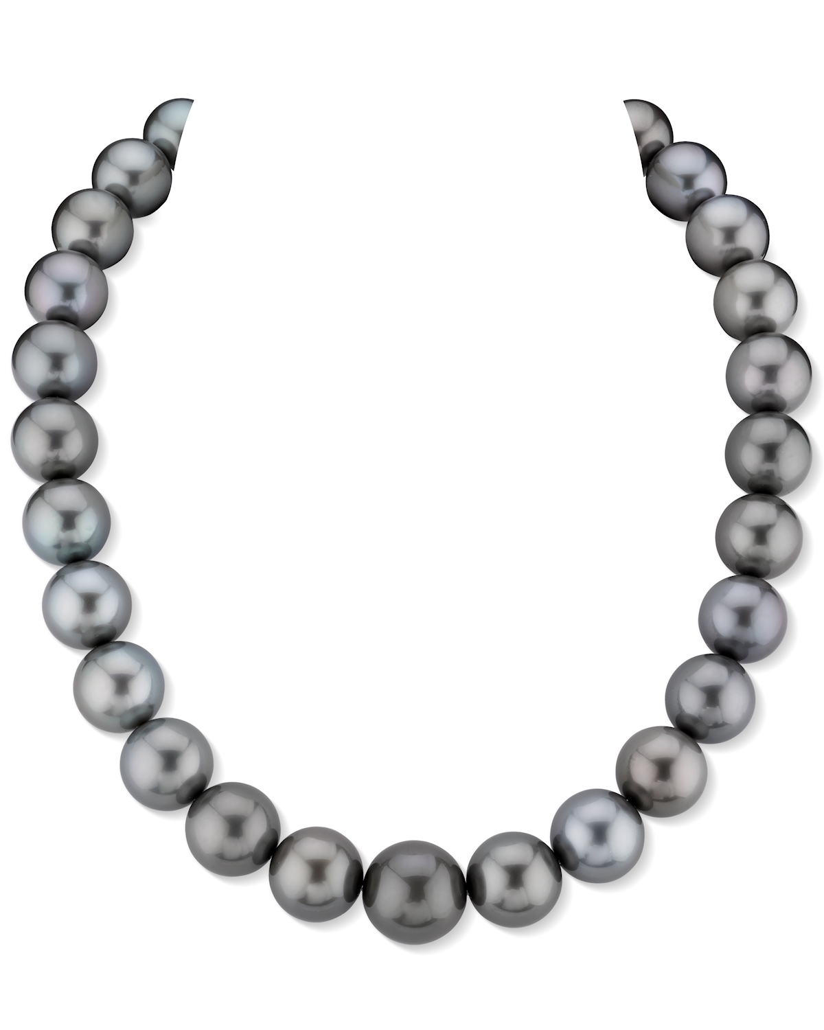 13-16mm Black Tahitian South Sea Pearl Necklace - AAAA Quality