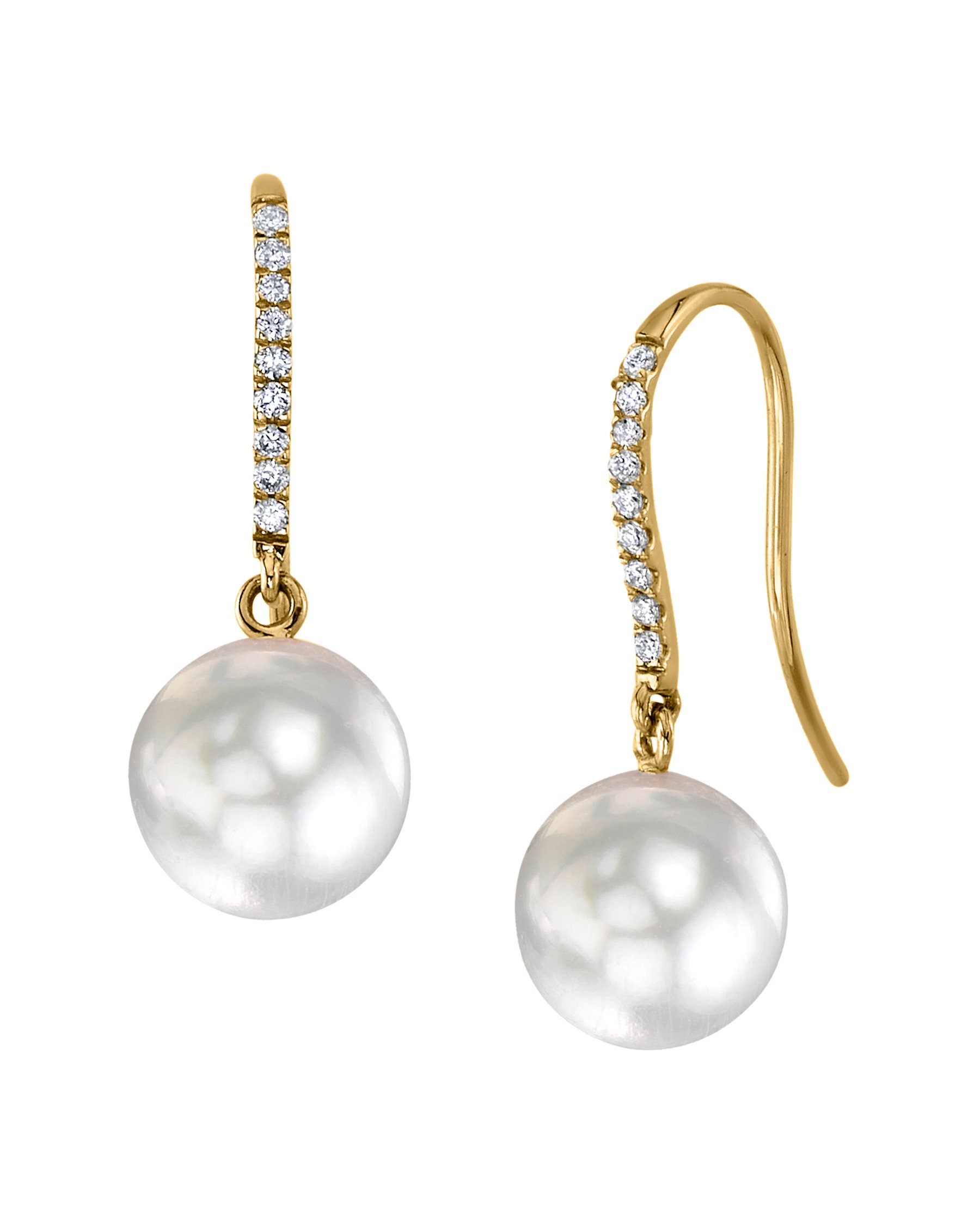 White South Sea Pearl & Diamond Margot Earrings