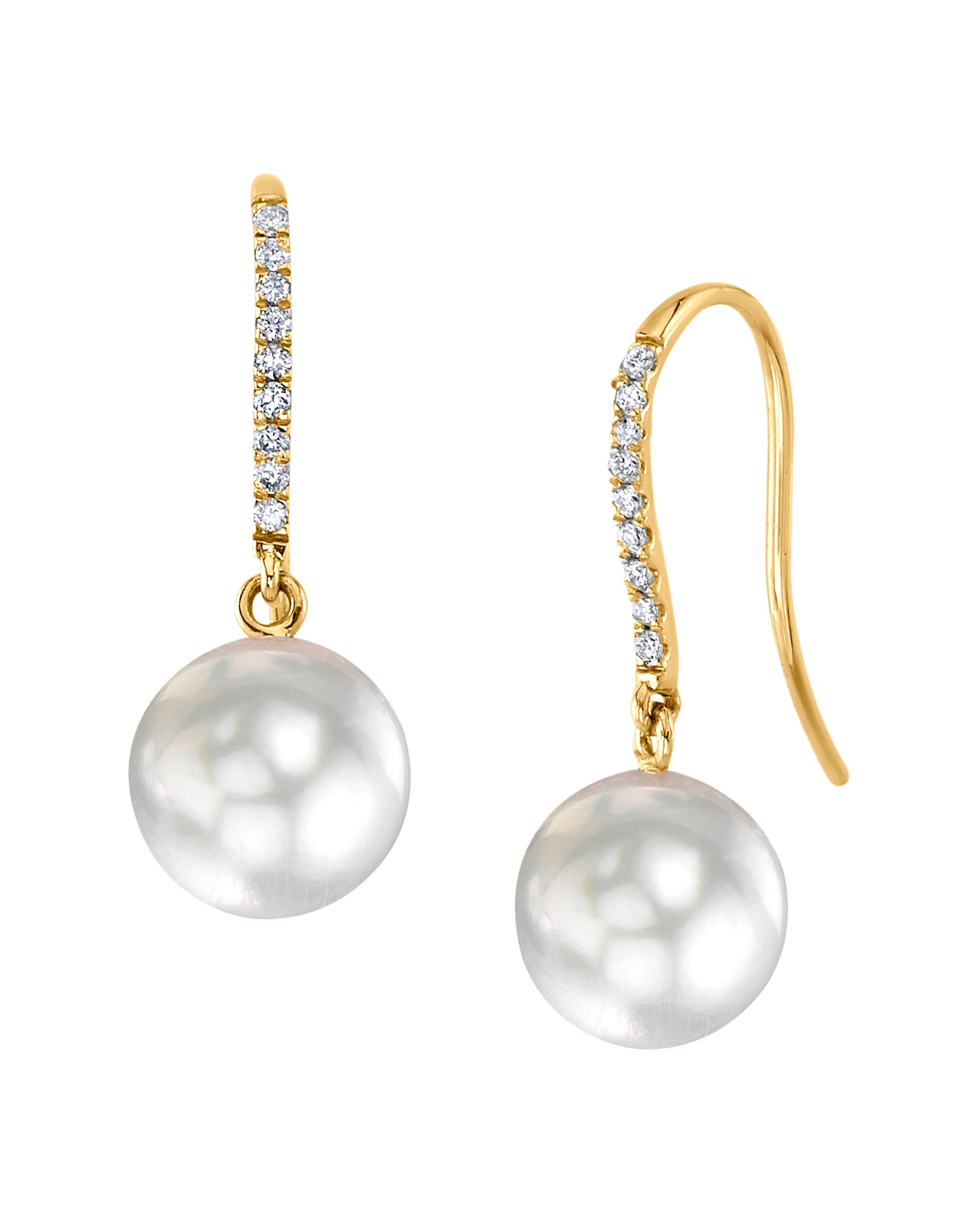 White South Sea Pearl & Diamond Margot Earrings