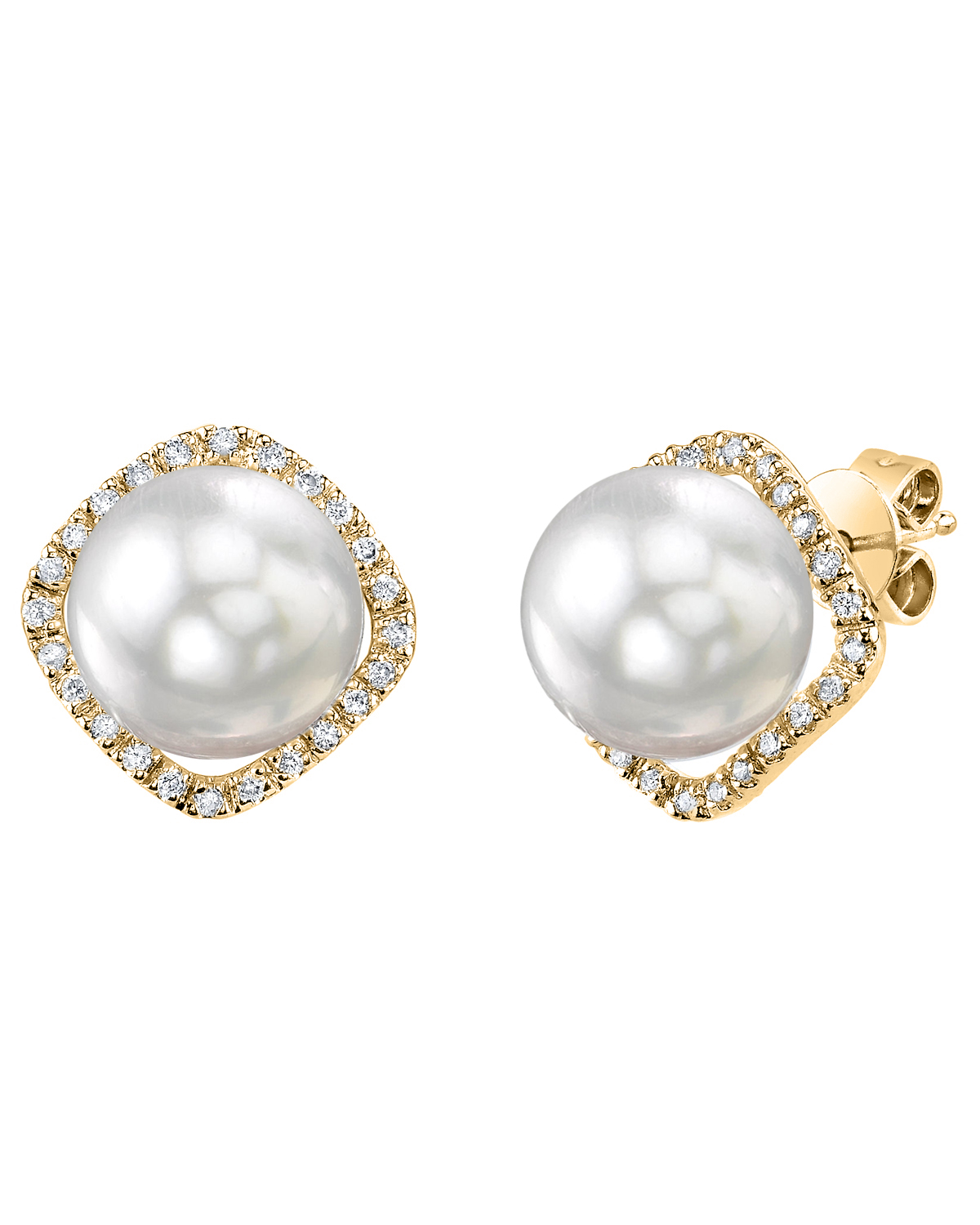 White South Sea Pearl & Diamond Ella Earrings