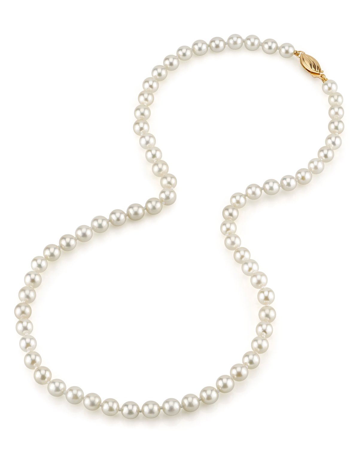 5.5-6.0mm Japanese Akoya White Pearl Necklace- AA+ Quality