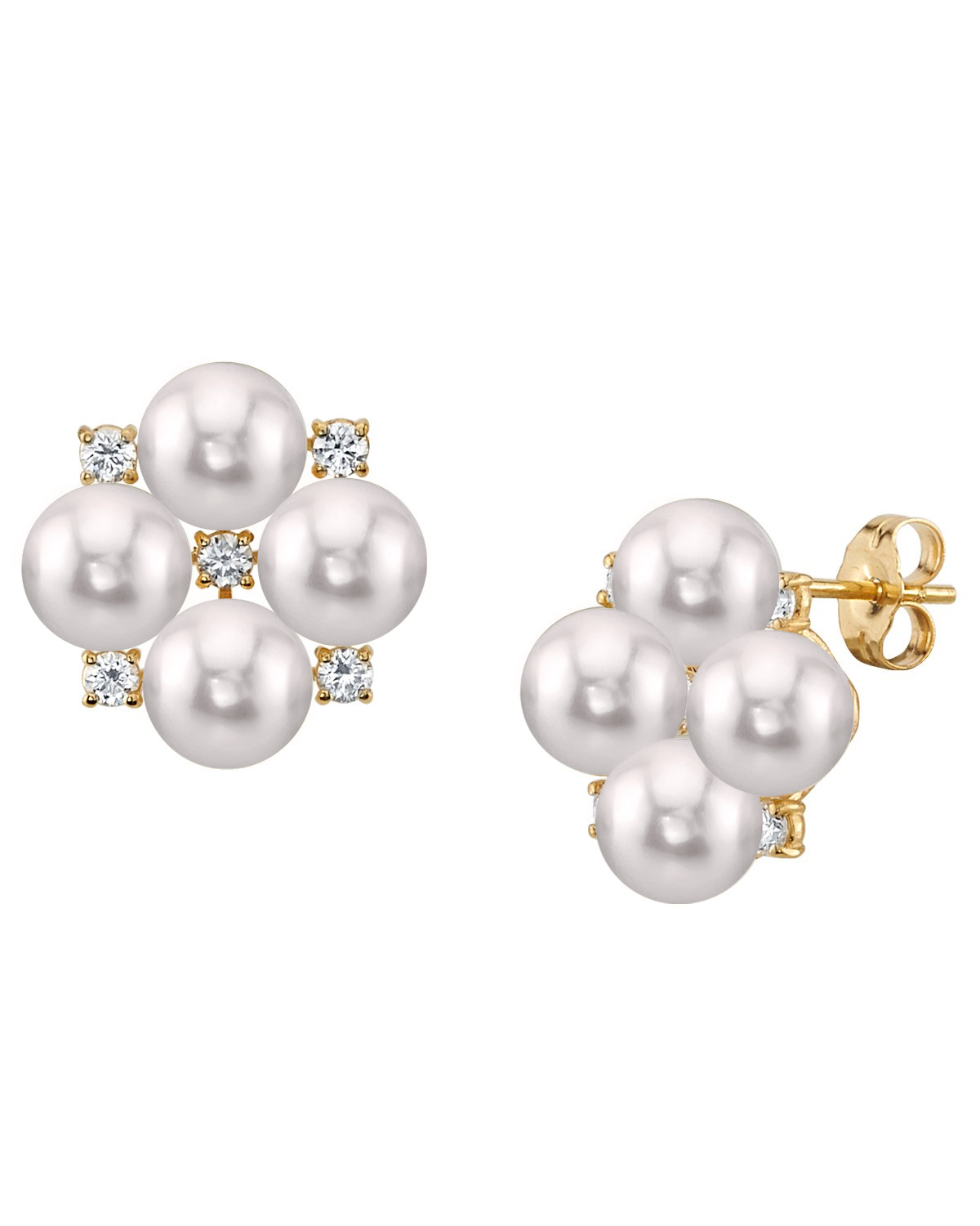Akoya Pearl & Diamond Renee Earrings
