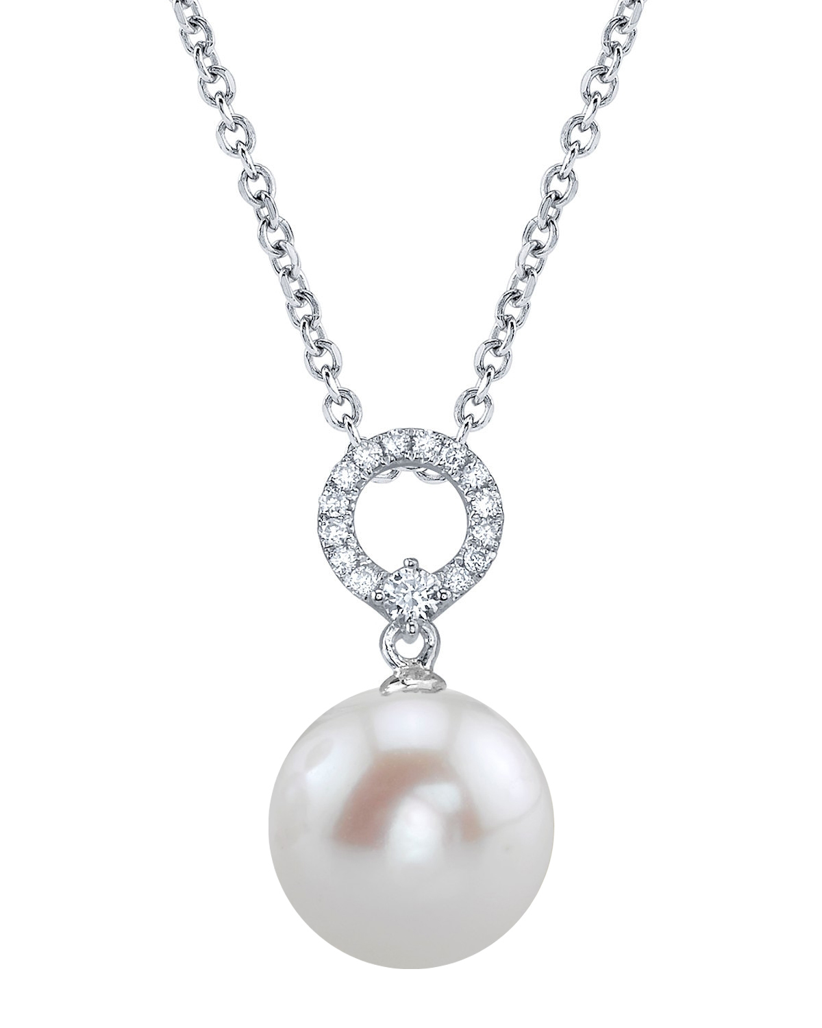 Freshwater Pearl & Diamond Joyce Pendant