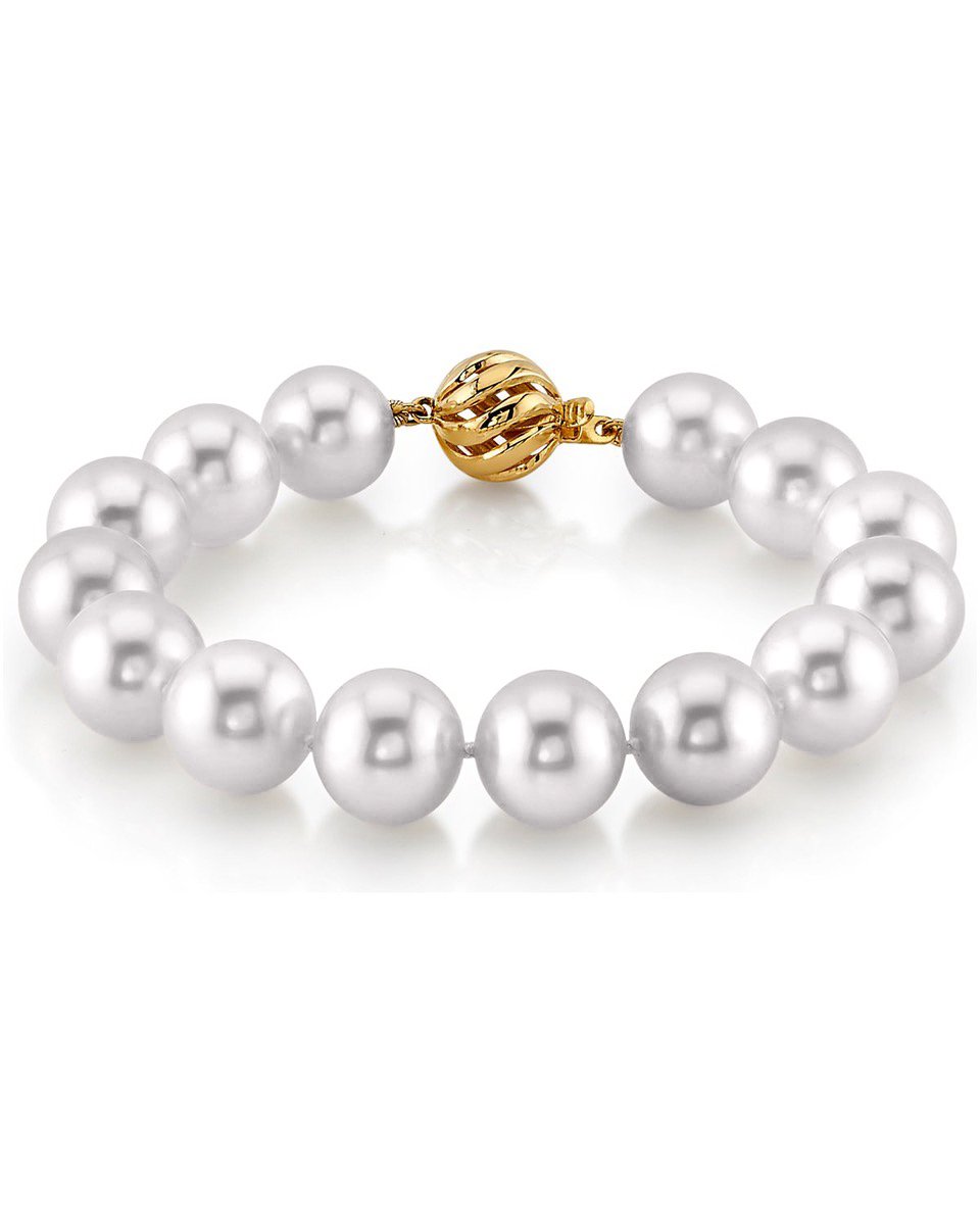 11-12mm White South Sea Pearl Bracelet - AAAA Quality