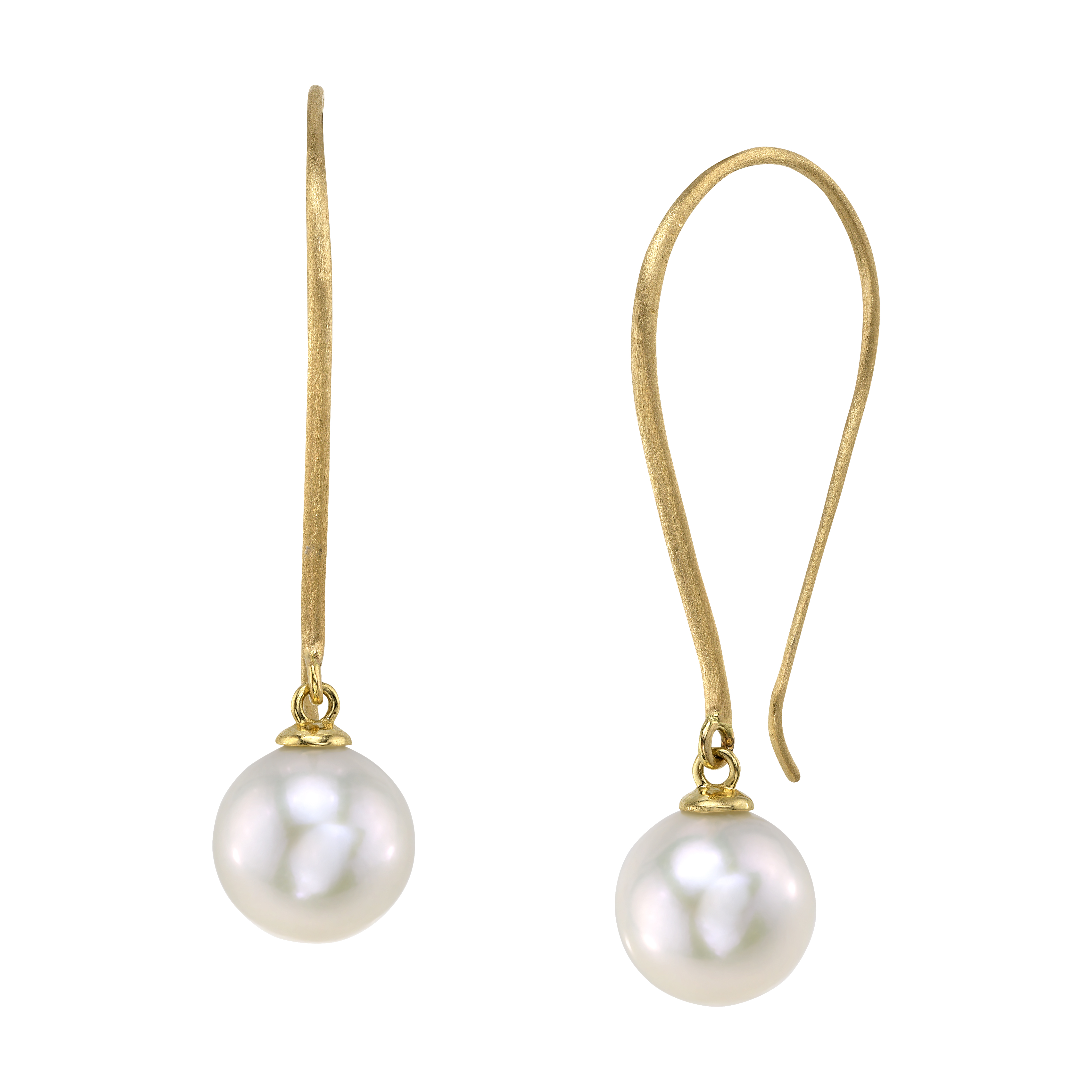 14K Gold Freshwater Pearl Attalie Dangling Earrings