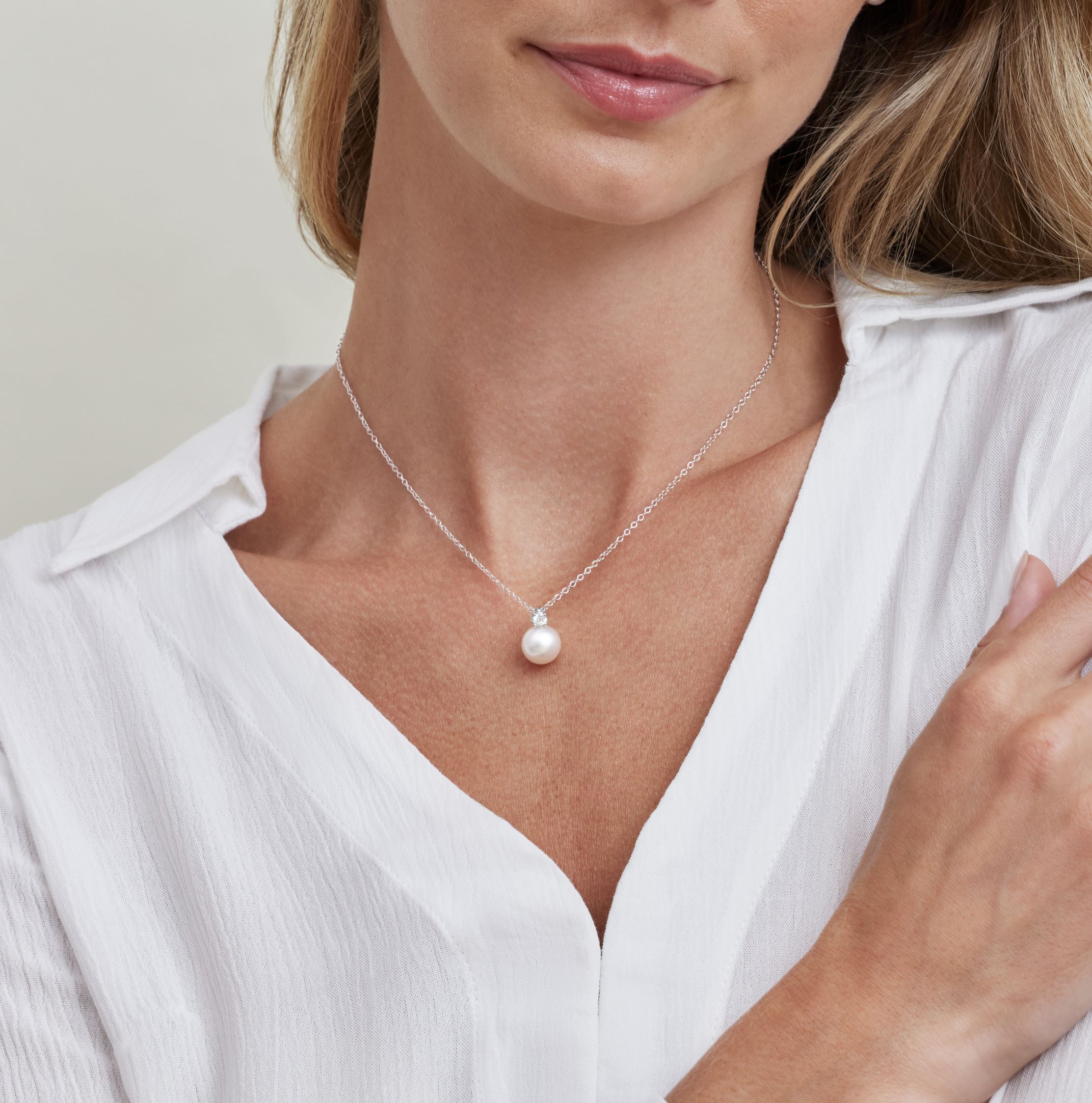 White South Sea Pearl & Diamond Ellie Pendant