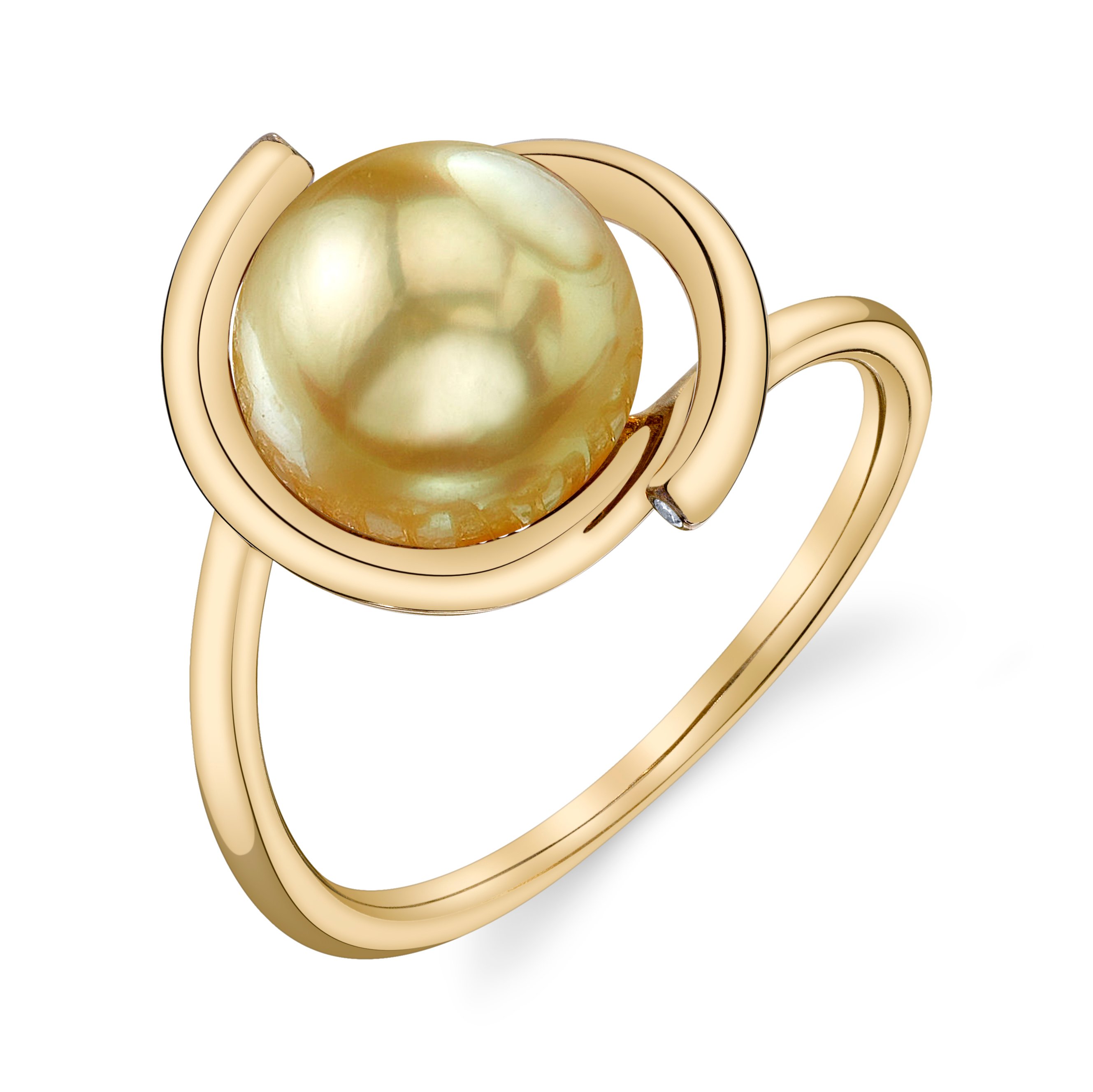 14K Gold Golden South Sea Pearl Felicia Ring