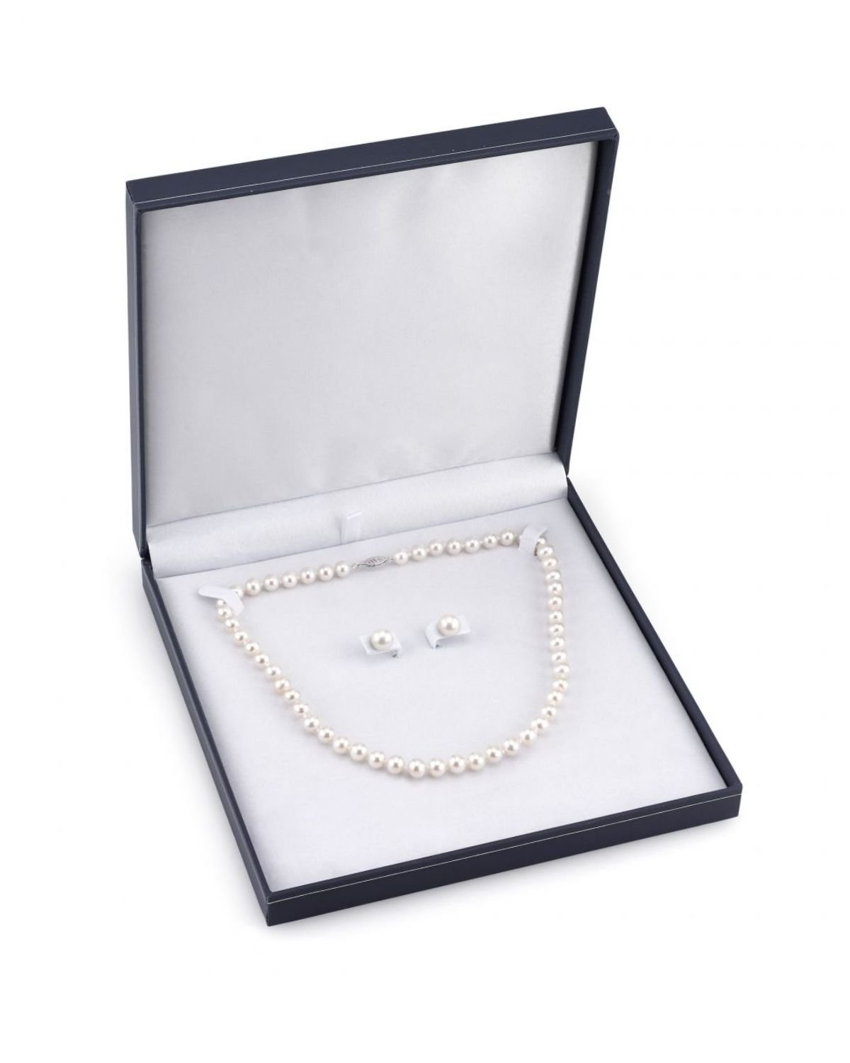 7.0-7.5mm Freshwater Choker Pearl Necklace & Earrings