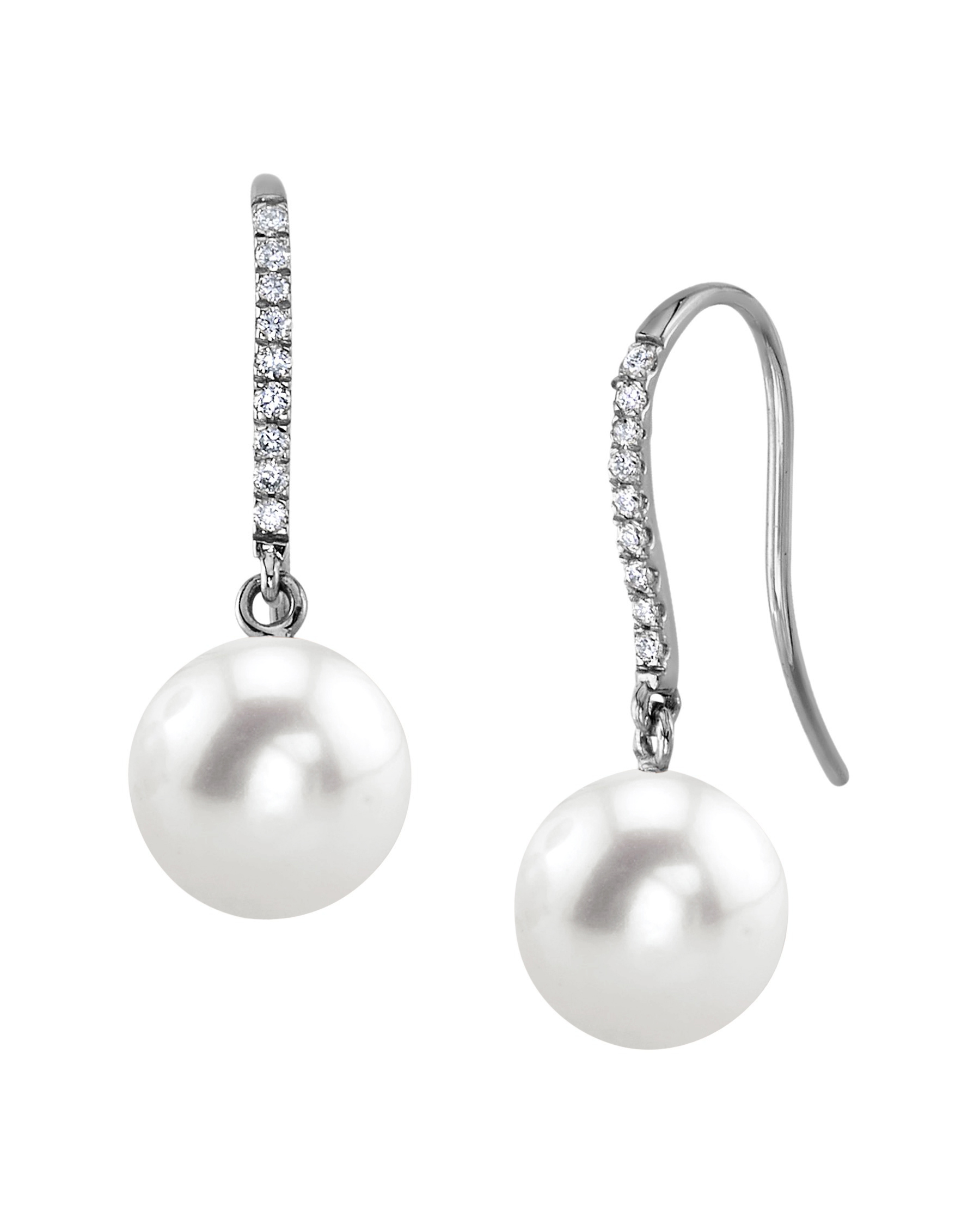 Freshwater Pearl & Diamond Margot Earrings