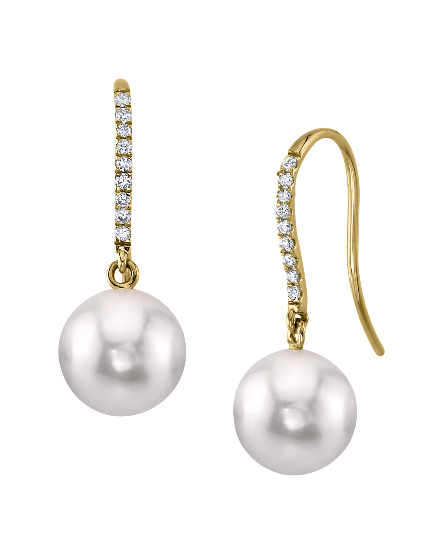 Freshwater Pearl & Diamond Margot Earrings