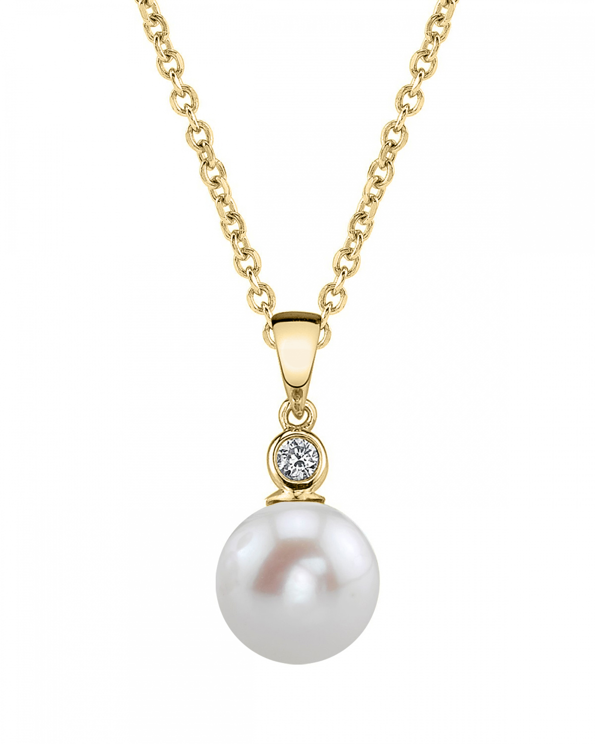 Freshwater Pearl & Diamond Michelle Pendant