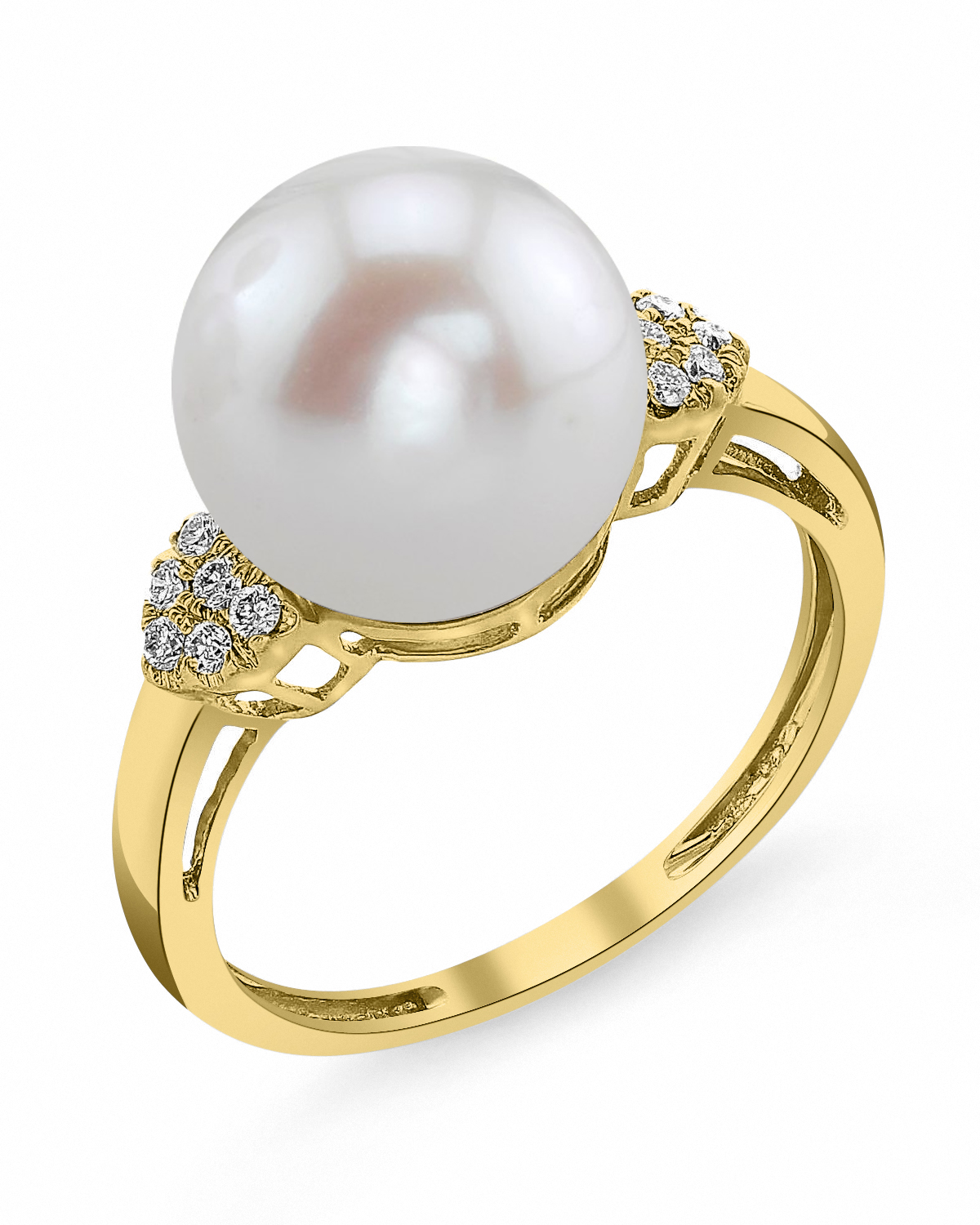 Freshwater Pearl & Diamond Shelby Ring