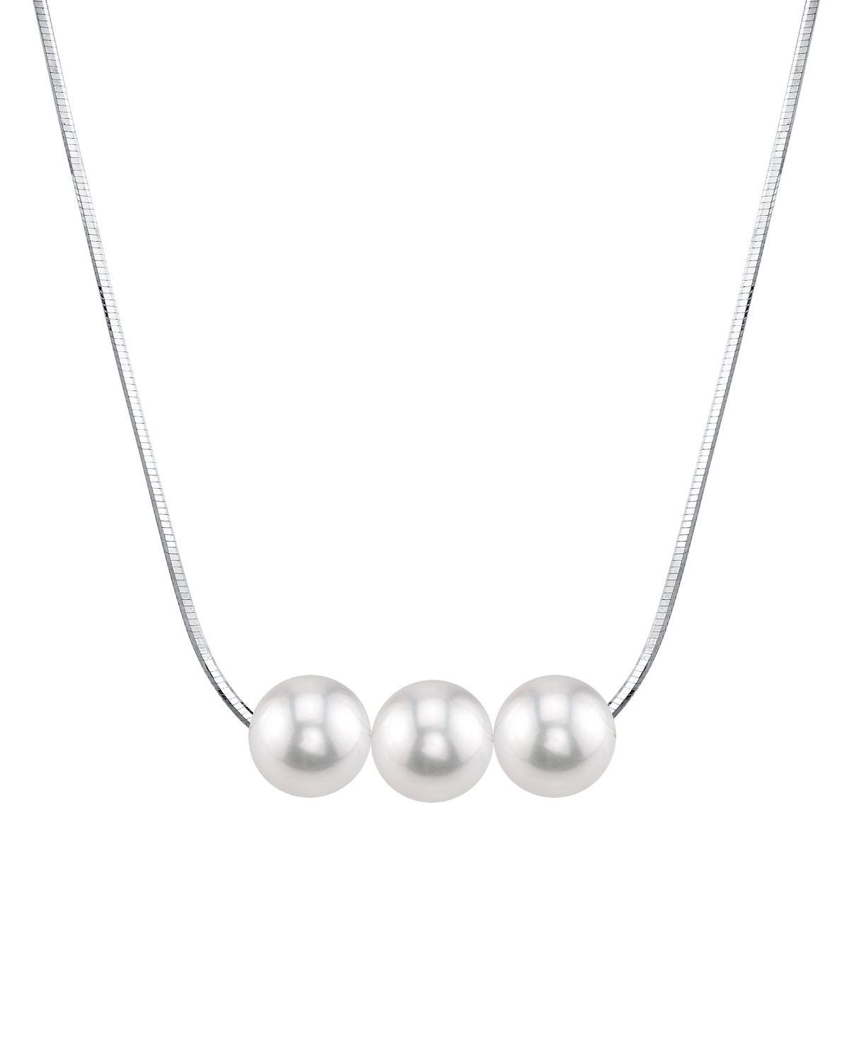 Pearl Moments - 7mm Freshwater Pearl Silver Adjustable Chain Necklace