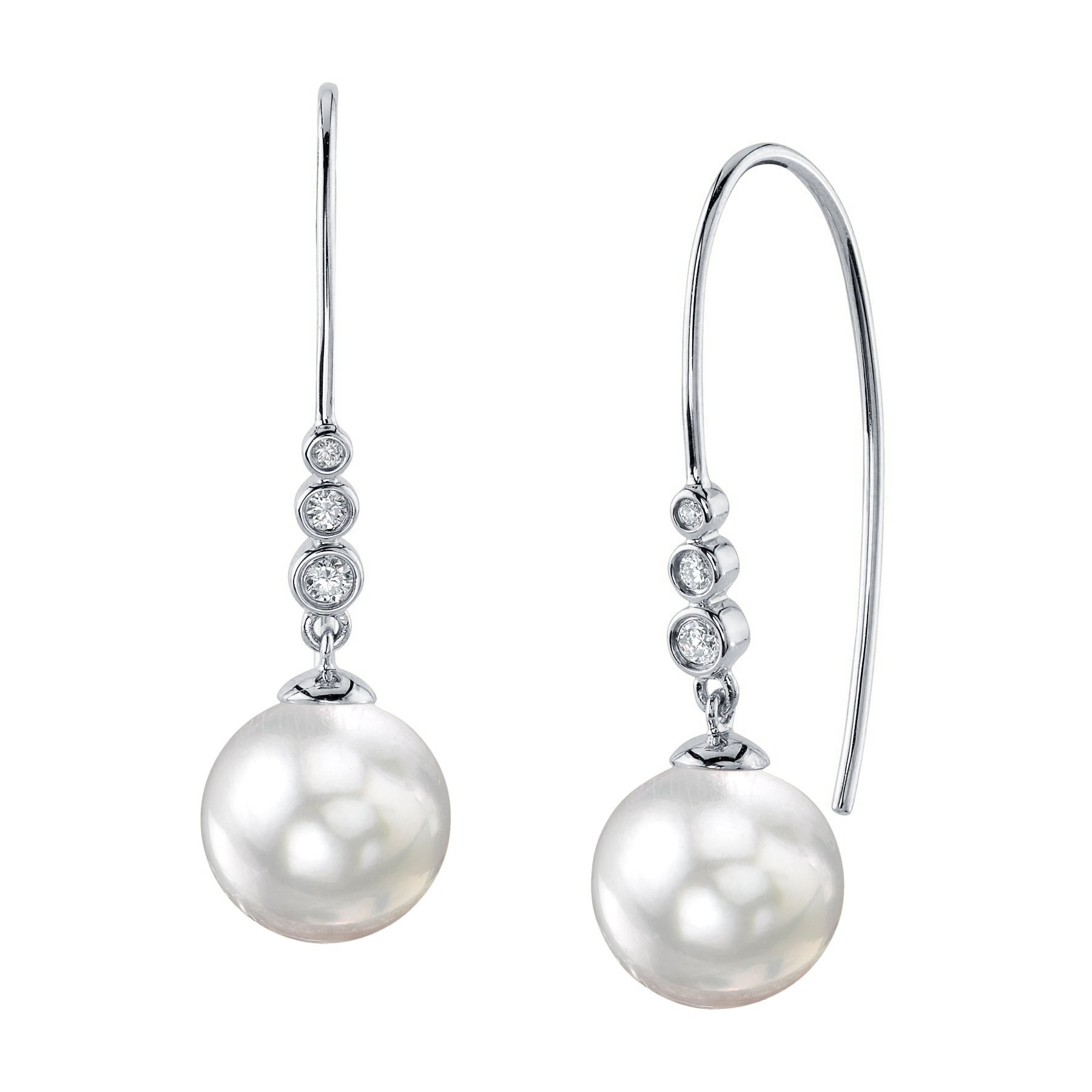 18K Gold South Sea Pearl & Diamond Stella Earrings