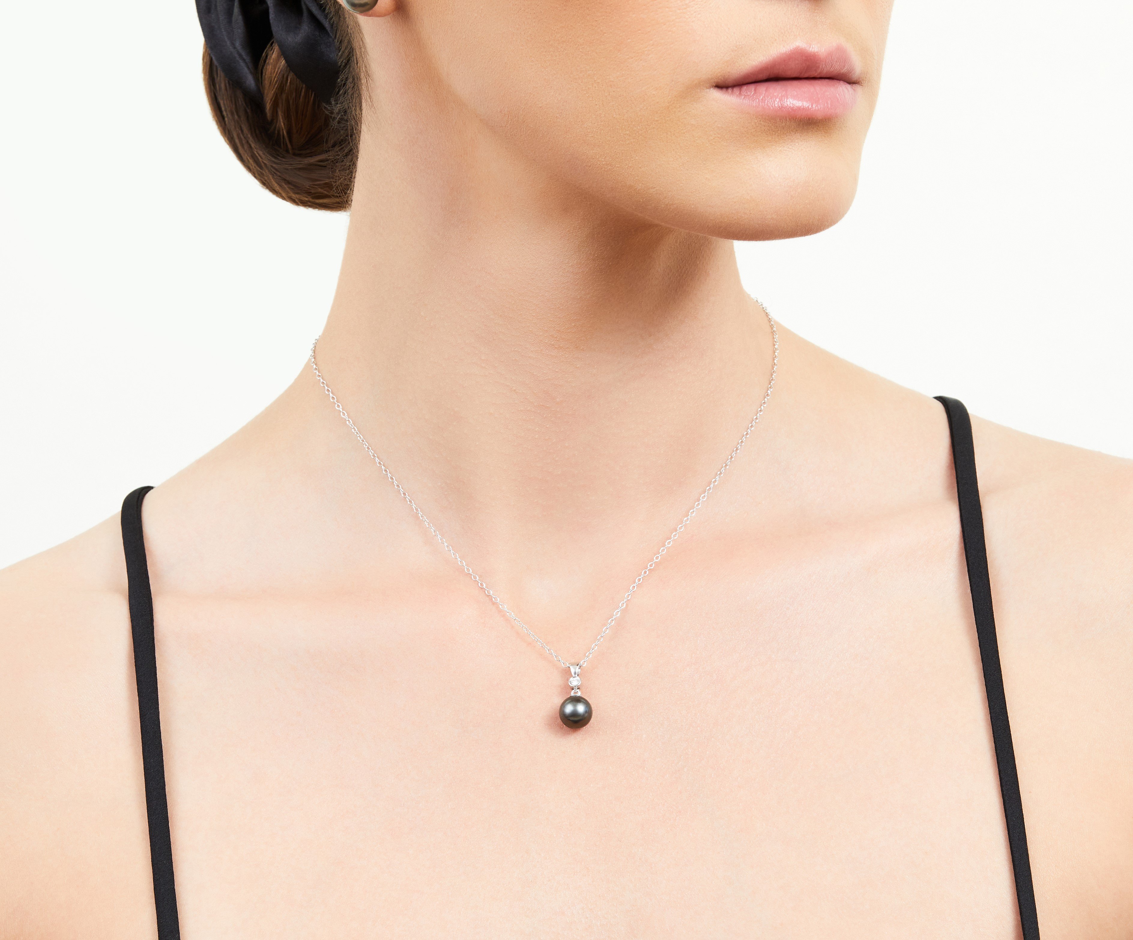 Tahitian South Sea Pearl & Diamond Michelle Pendant