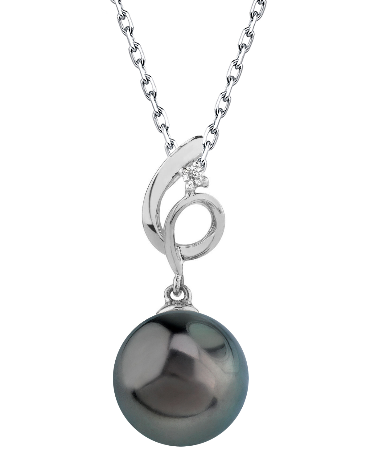 14K Gold Tahitian South Sea Pearl & Diamond Symphony Pendant