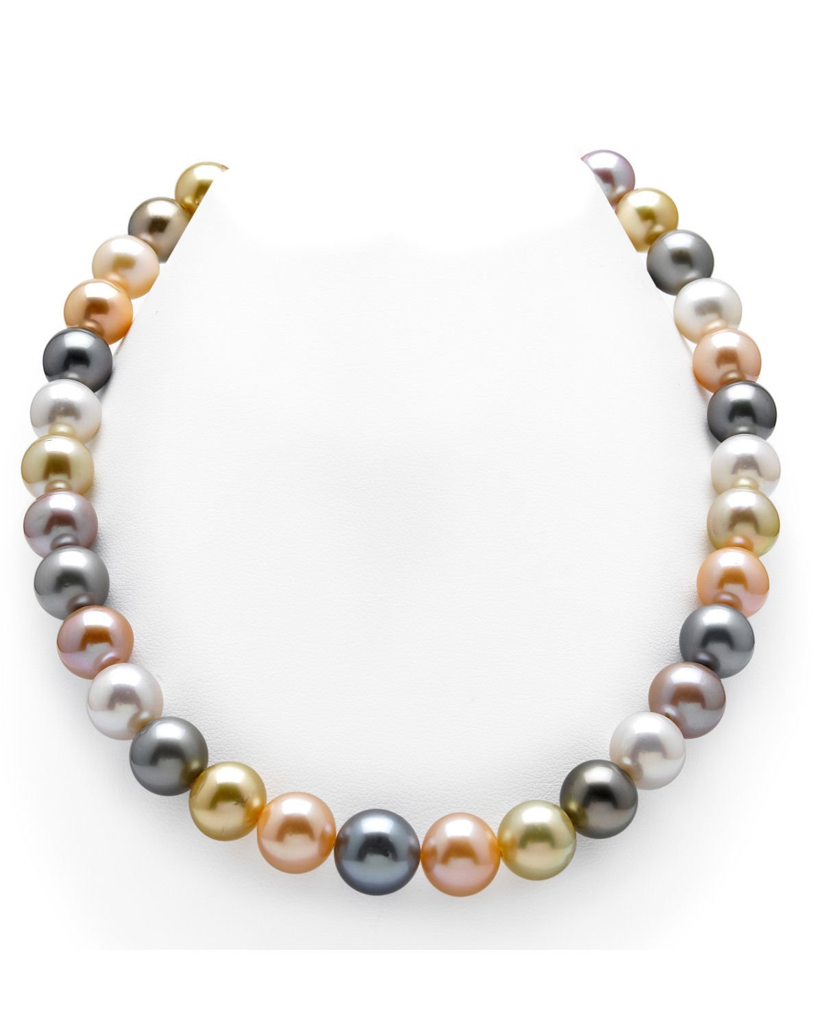 10 12mm South Sea And Freshwater Multicolor Pearl Necklace