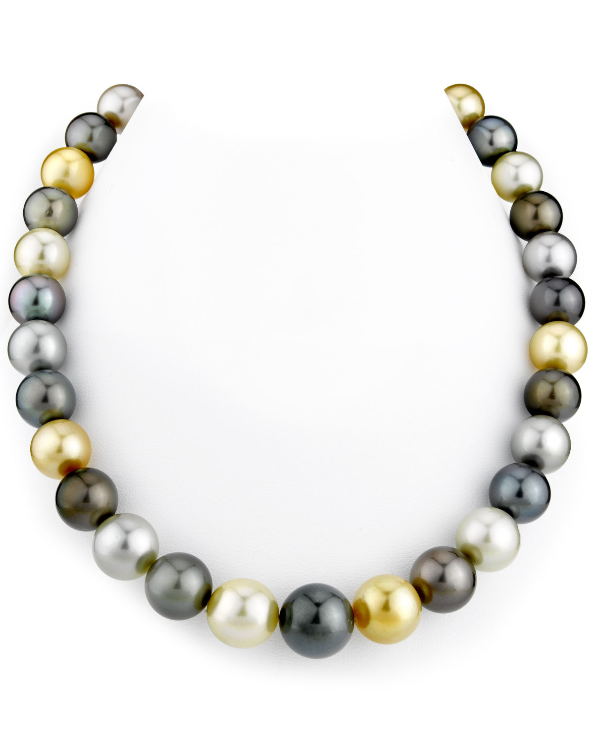 11-14mm Nancy Pelosi Tahitian & Golden South Sea Multicolor Pearl Necklace