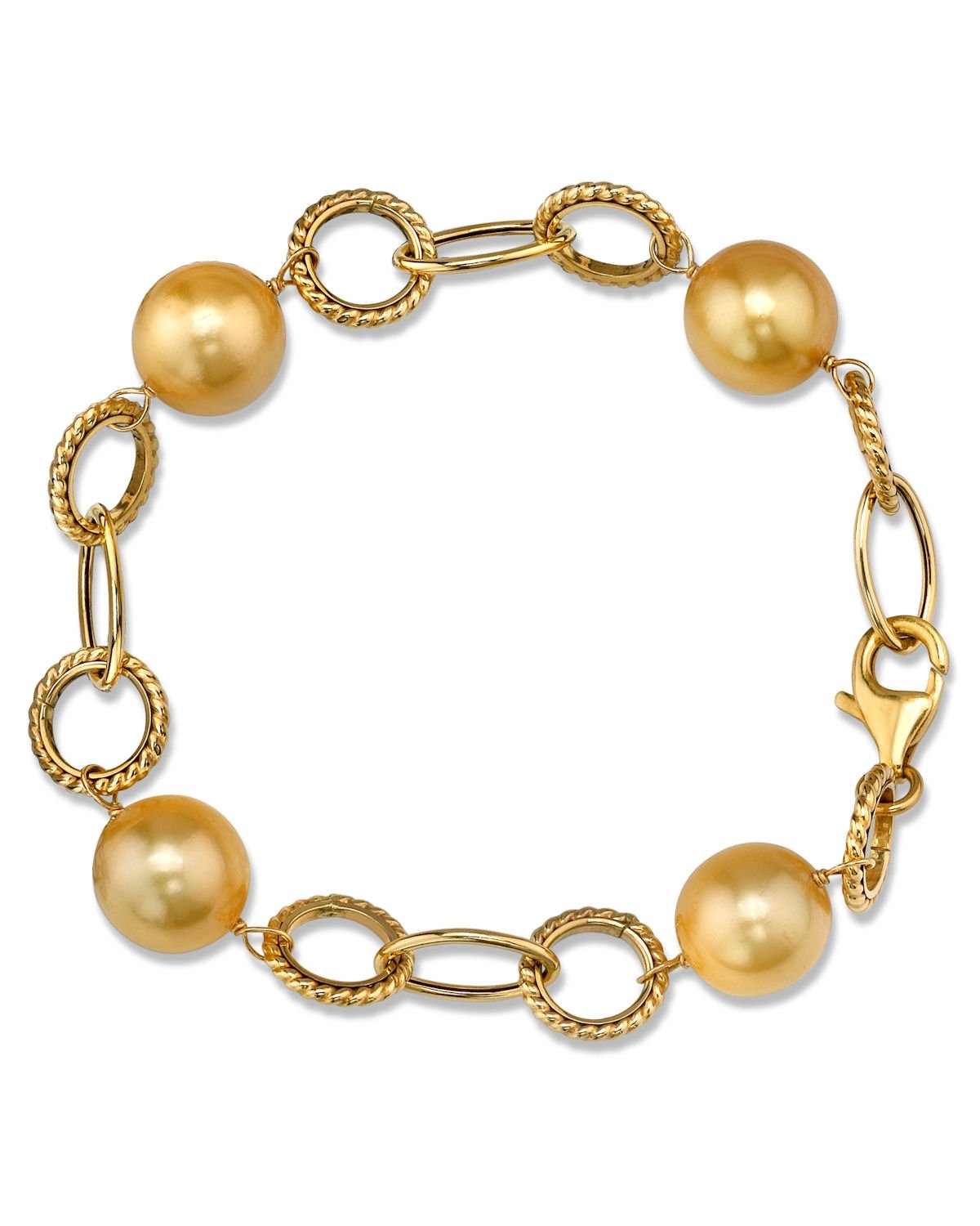 11mm Golden Pearl Designer Bracelet