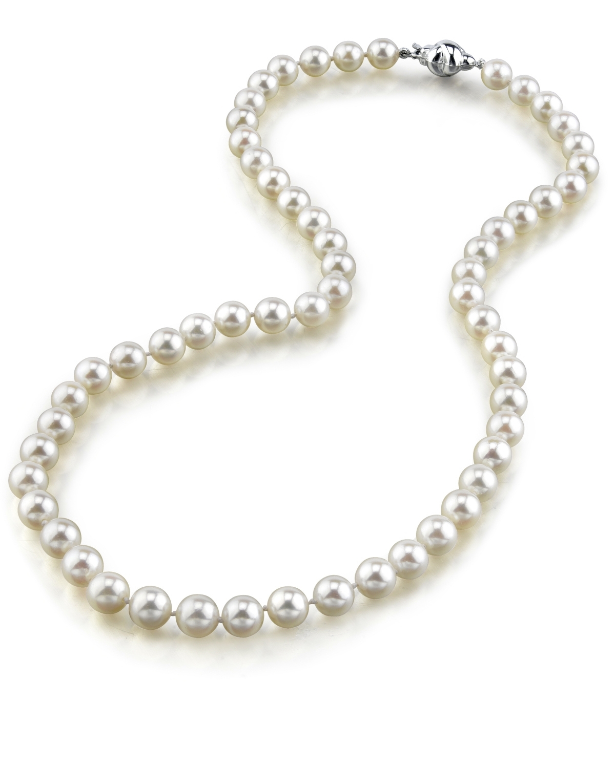 6.5-7.0mm Hanadama Akoya White Pearl Necklace