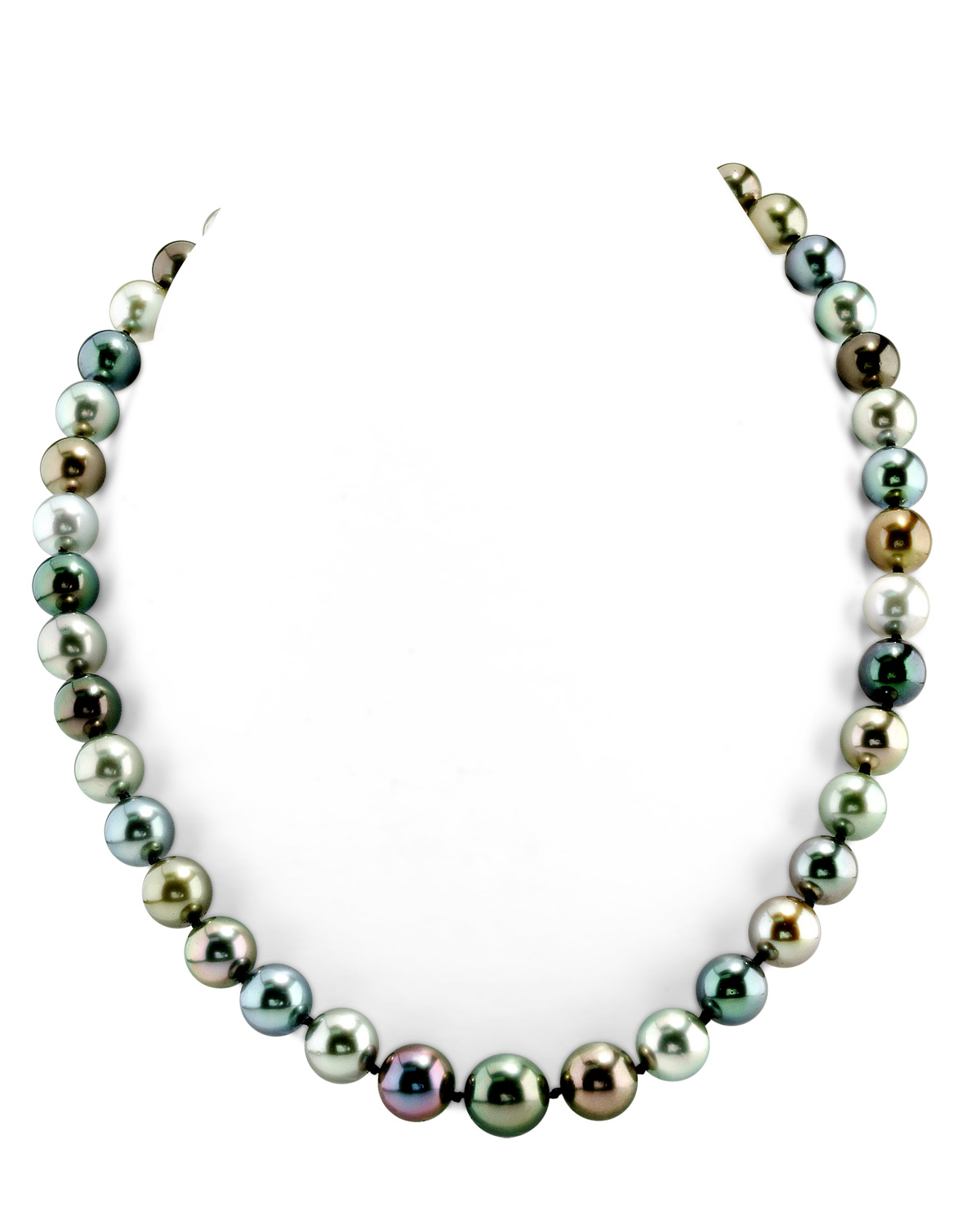 9 11mm Tahitian South Sea Multicolor Pearl Necklace Aaaa Quality