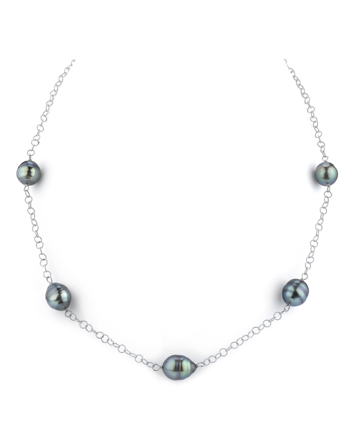 9 10mm Tahitian South Sea Baroque Pearl Tincup Necklace Discontinued